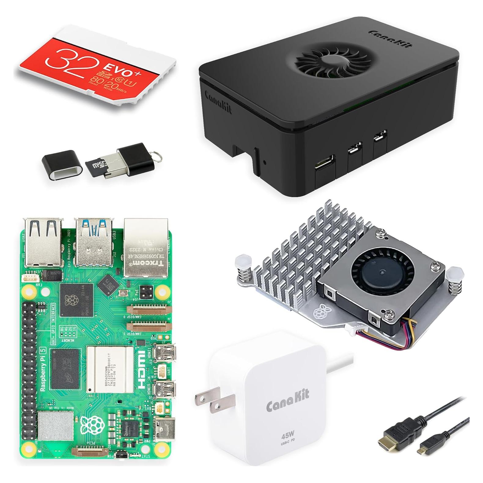 CanaKit Raspberry Pi 5 Kit Inicio 4GB RAM Infrarrojo