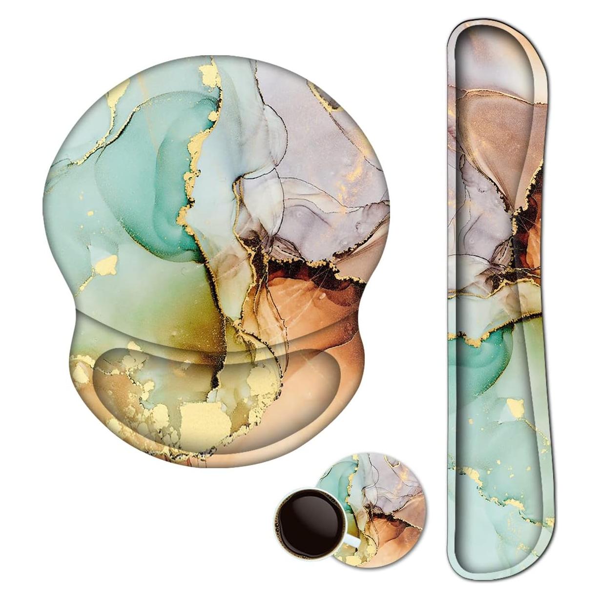 Almohadilla Ergonómica para Ratón y Teclado ArtSo Mármol