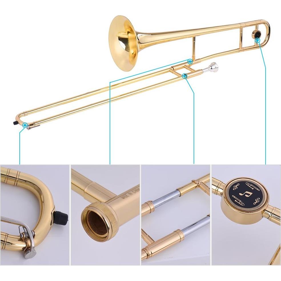 Trombón Bb Btuty de Bronce con Estuche y Accesorios