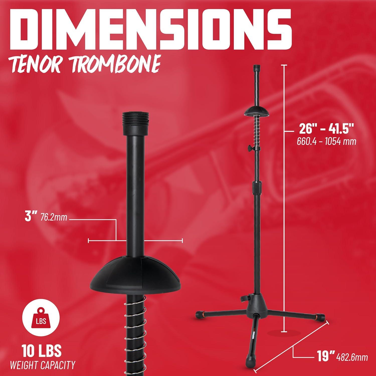 Soporte trípode Gator Frameworks para trombón tenor ajustable