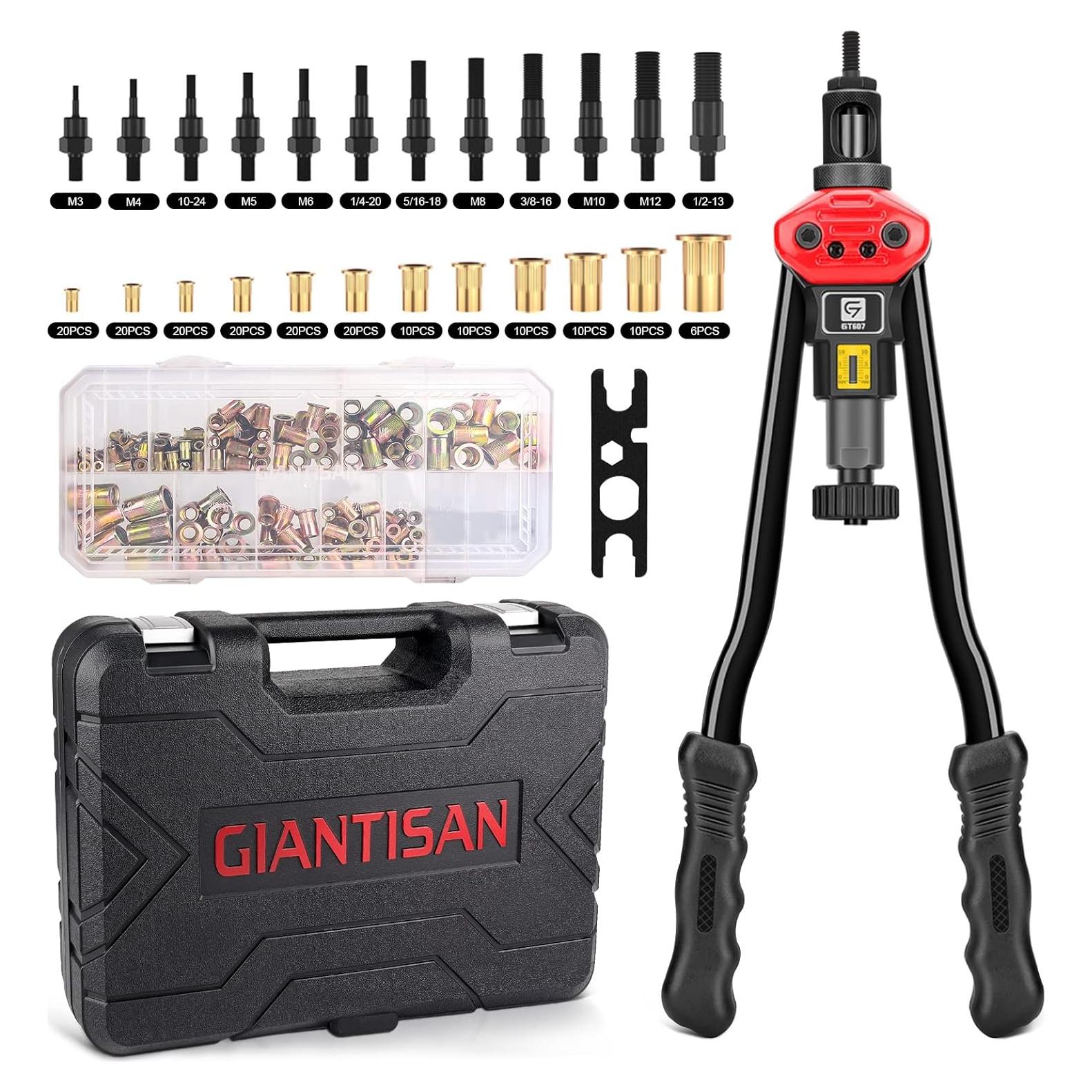 Herramienta de Tuerca Remachada GIANTISAN 40,64 cm 176 Piezas