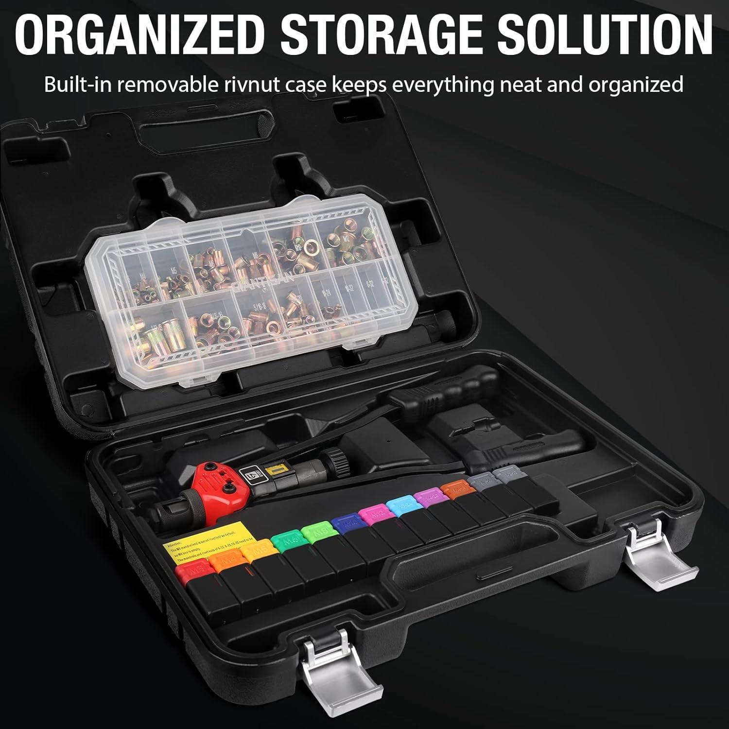 Herramienta de Tuerca Remachada GIANTISAN 40,64 cm 176 Piezas