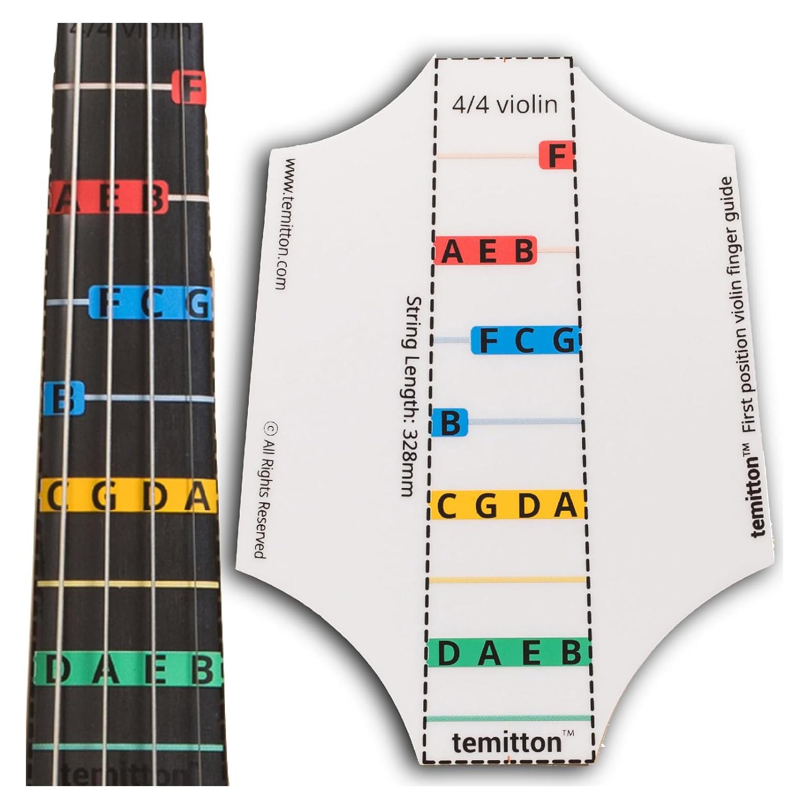 Guía de Dedos para Violín TMTFG 4/4 Estática Tipo B