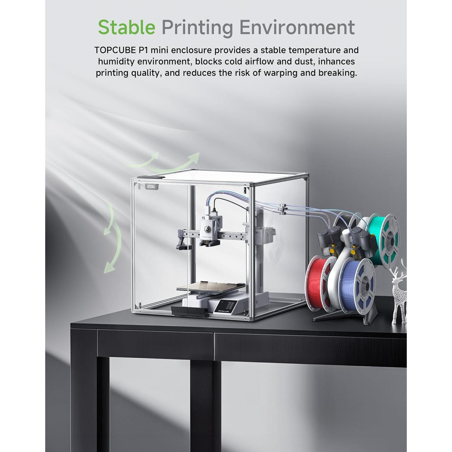 Caja Acrílica para Impresora 3D Topcube A1 Mini 470x470x470mm