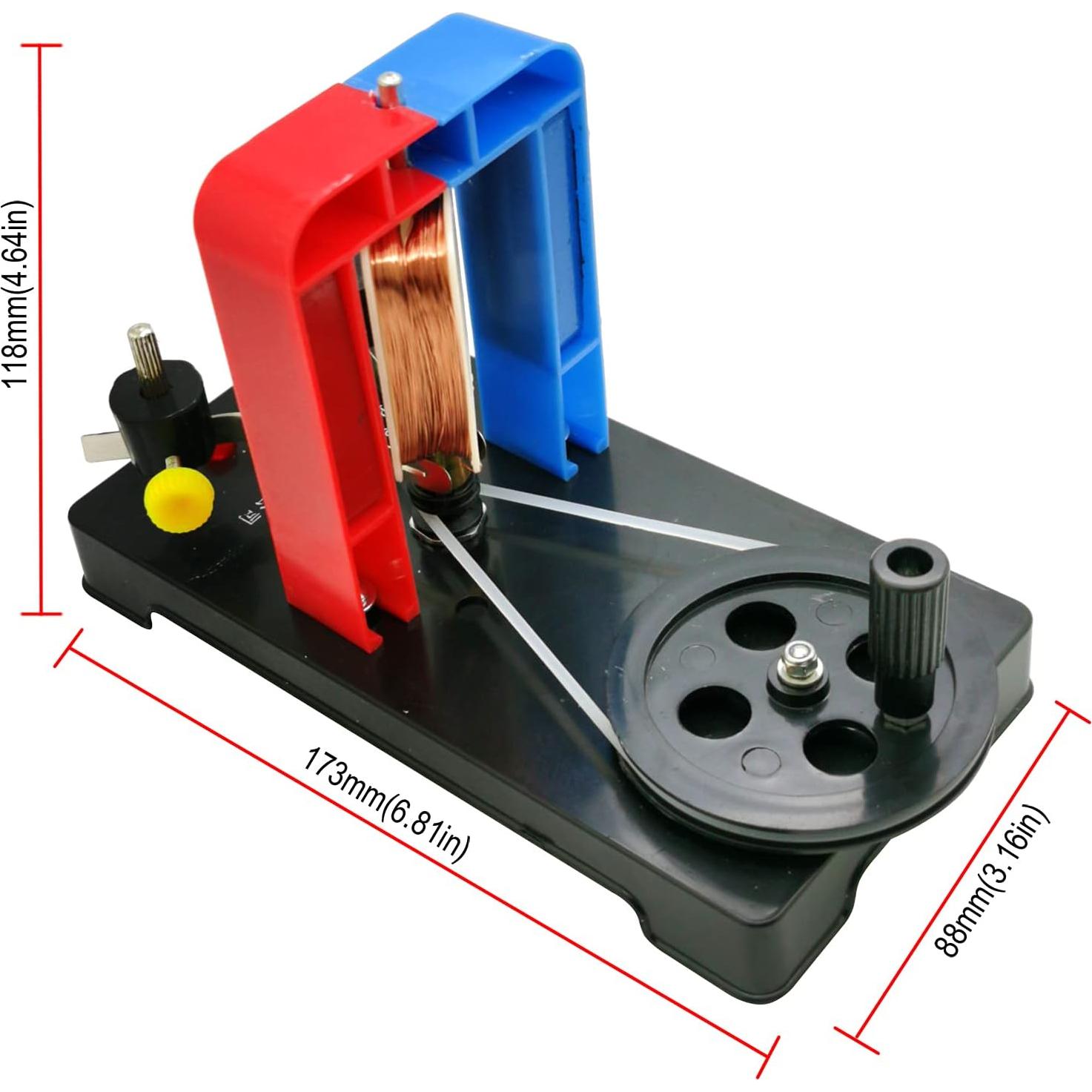 EUDAX School DIY Dynamo Lantern Educational STEM Building,Labs Demonstration Motor Activity Teaching Model Hand Cranked Power Electricity DC Electric Generator Physical Science Experiment Education