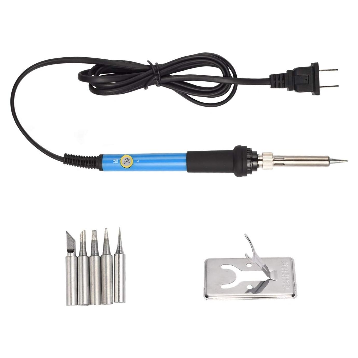 Kit de Soldador TXINLEI 60W Ajustable 7 Piezas Azul
