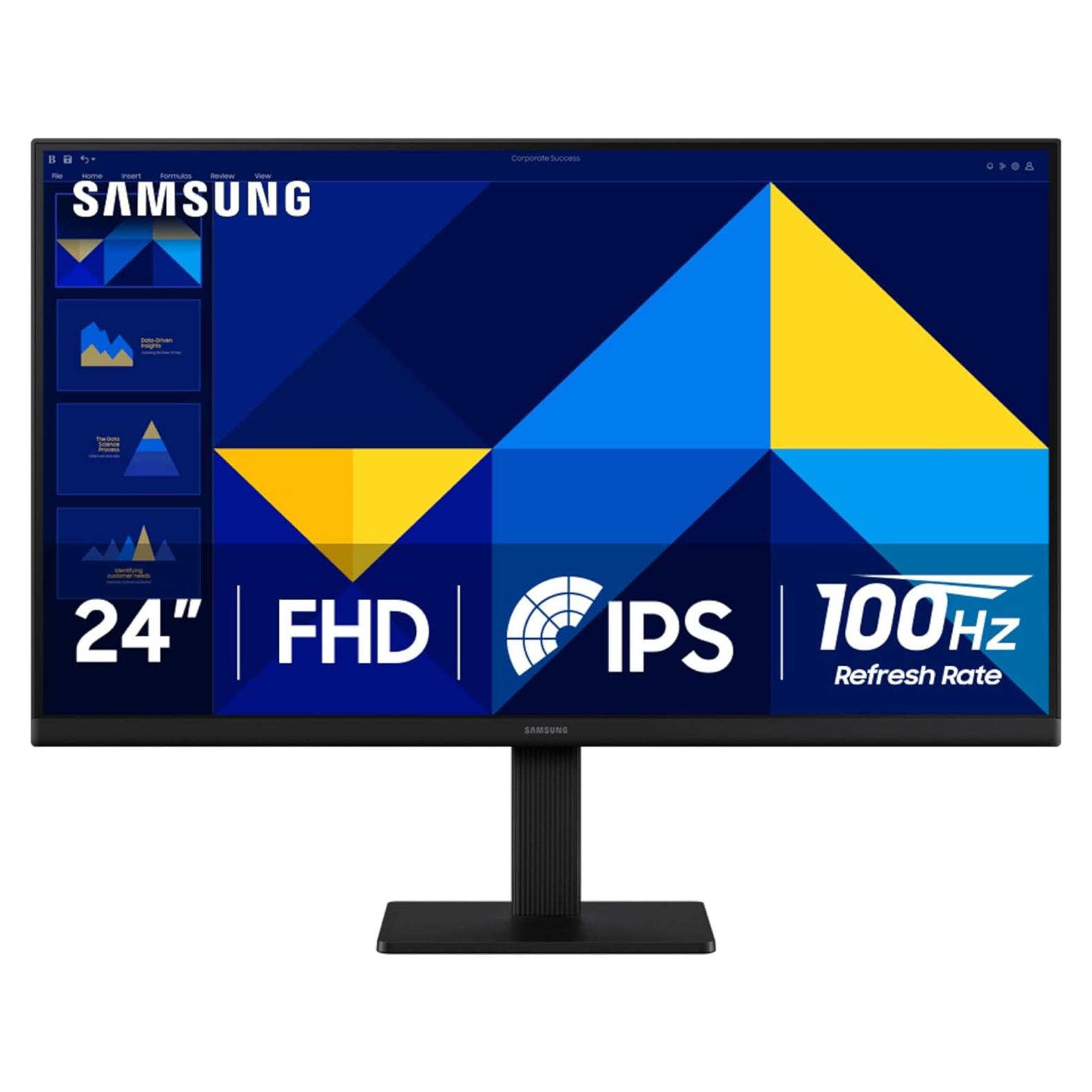 Monitor Samsung 24" S30GD IPS 100Hz Ergonomico Cuidado Ojos
