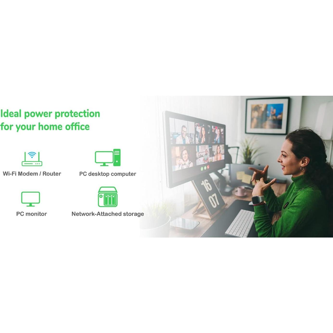 UPS APC 950VA BVK950M2 Respaldo Batería 2 USB C/A