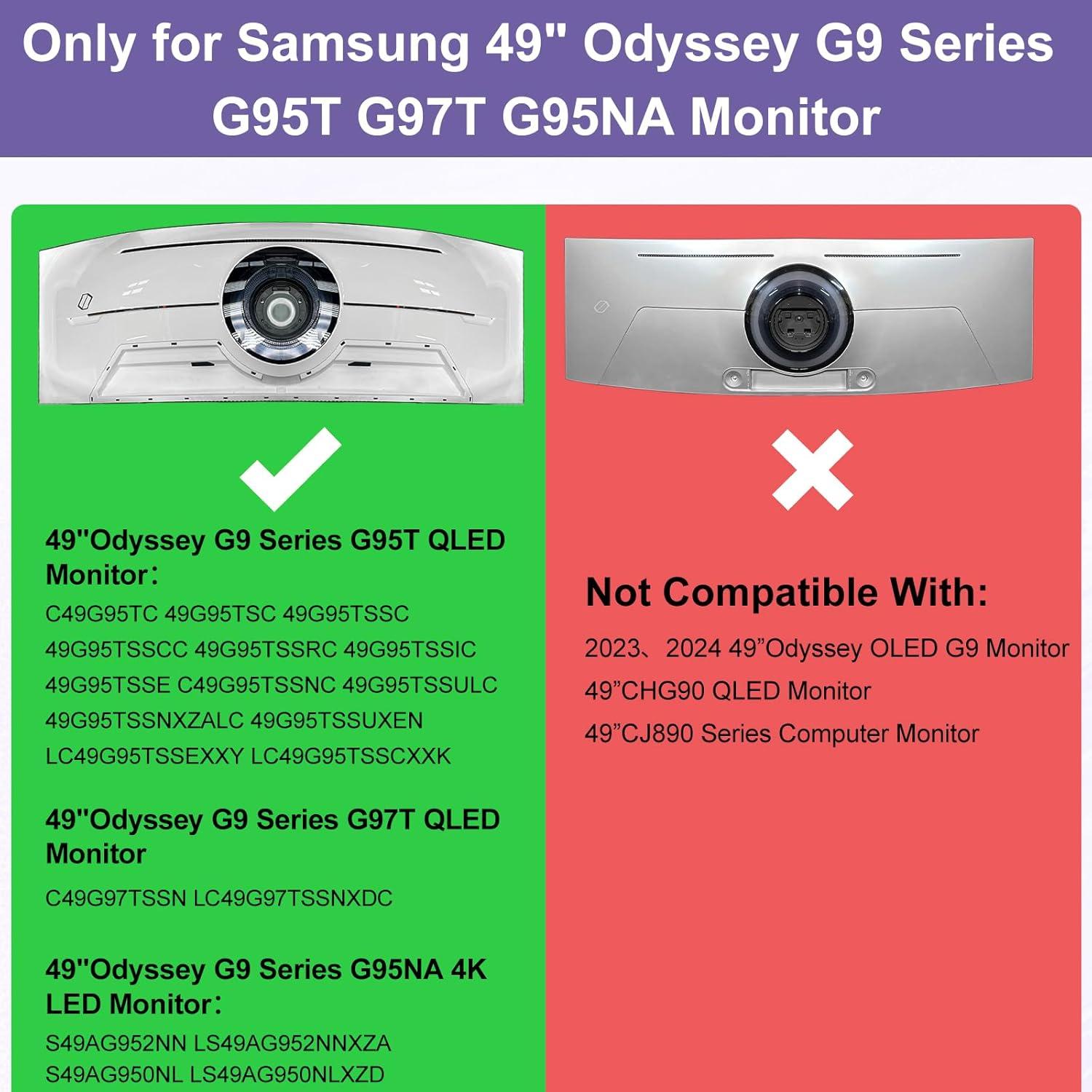 Adaptador VESA Bedycoon para Samsung 49" Odyssey G9 100x100