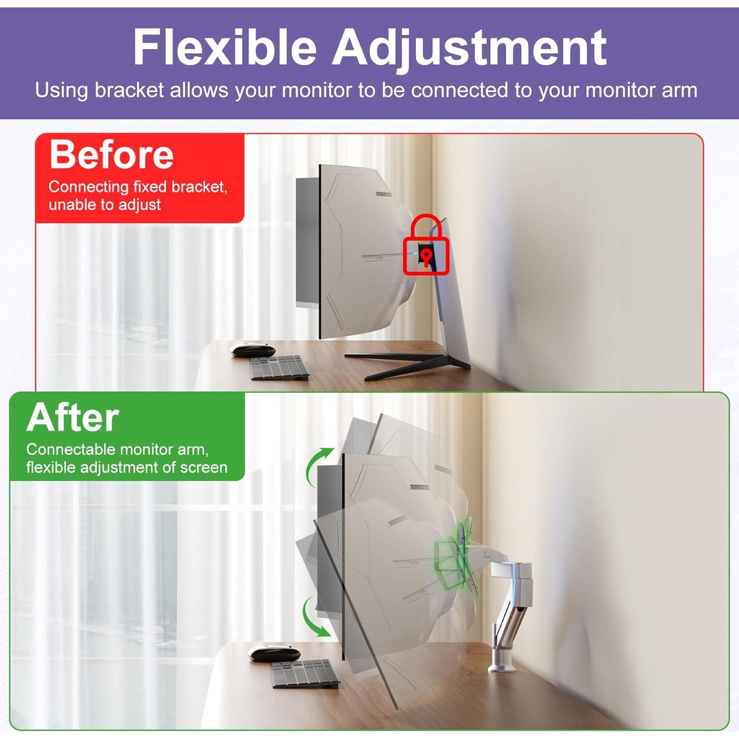 Adaptador VESA Bedycoon para Samsung 49" Odyssey G9 100x100