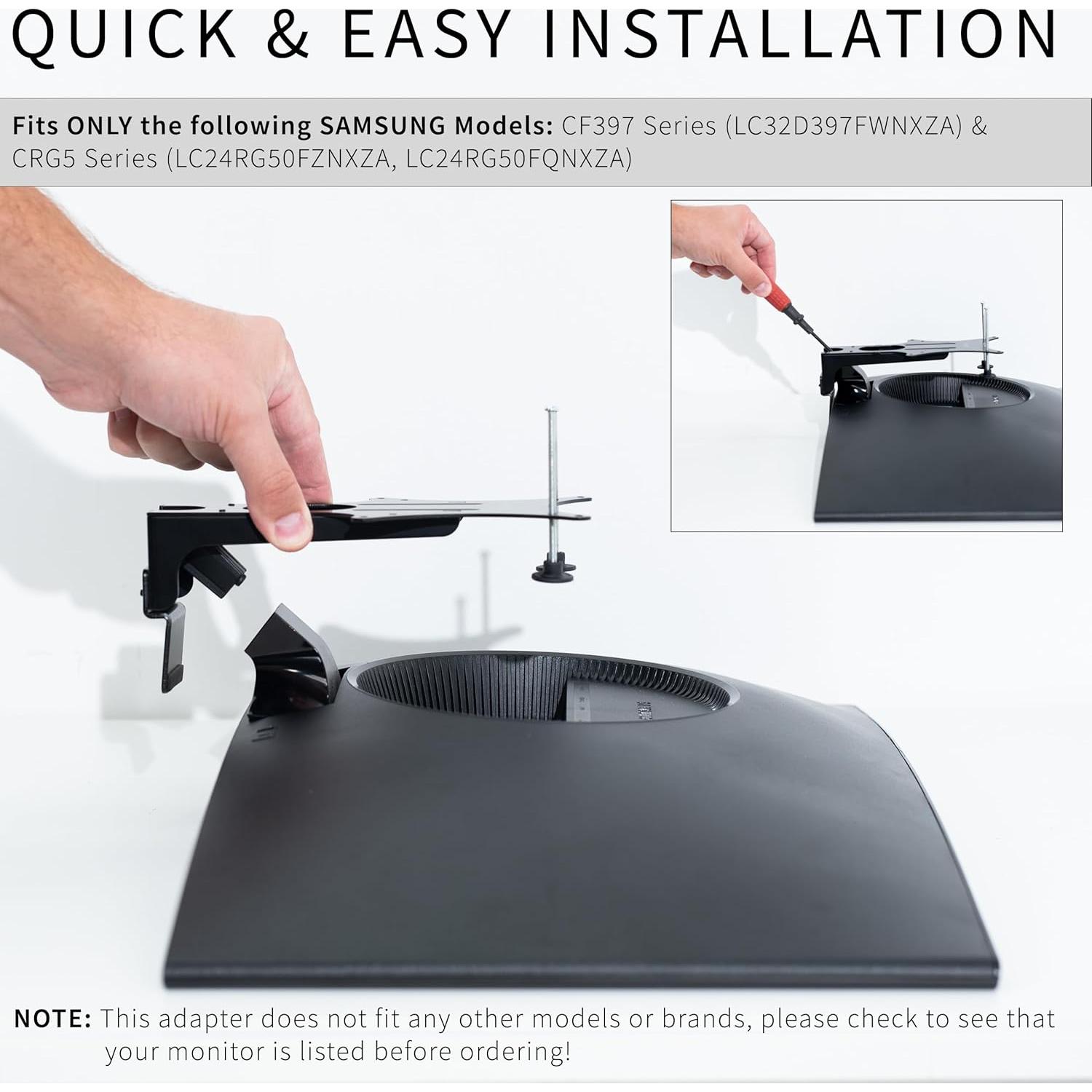 Placa Adaptadora VESA VIVO para Monitores Curvos Samsung 24" y 32"