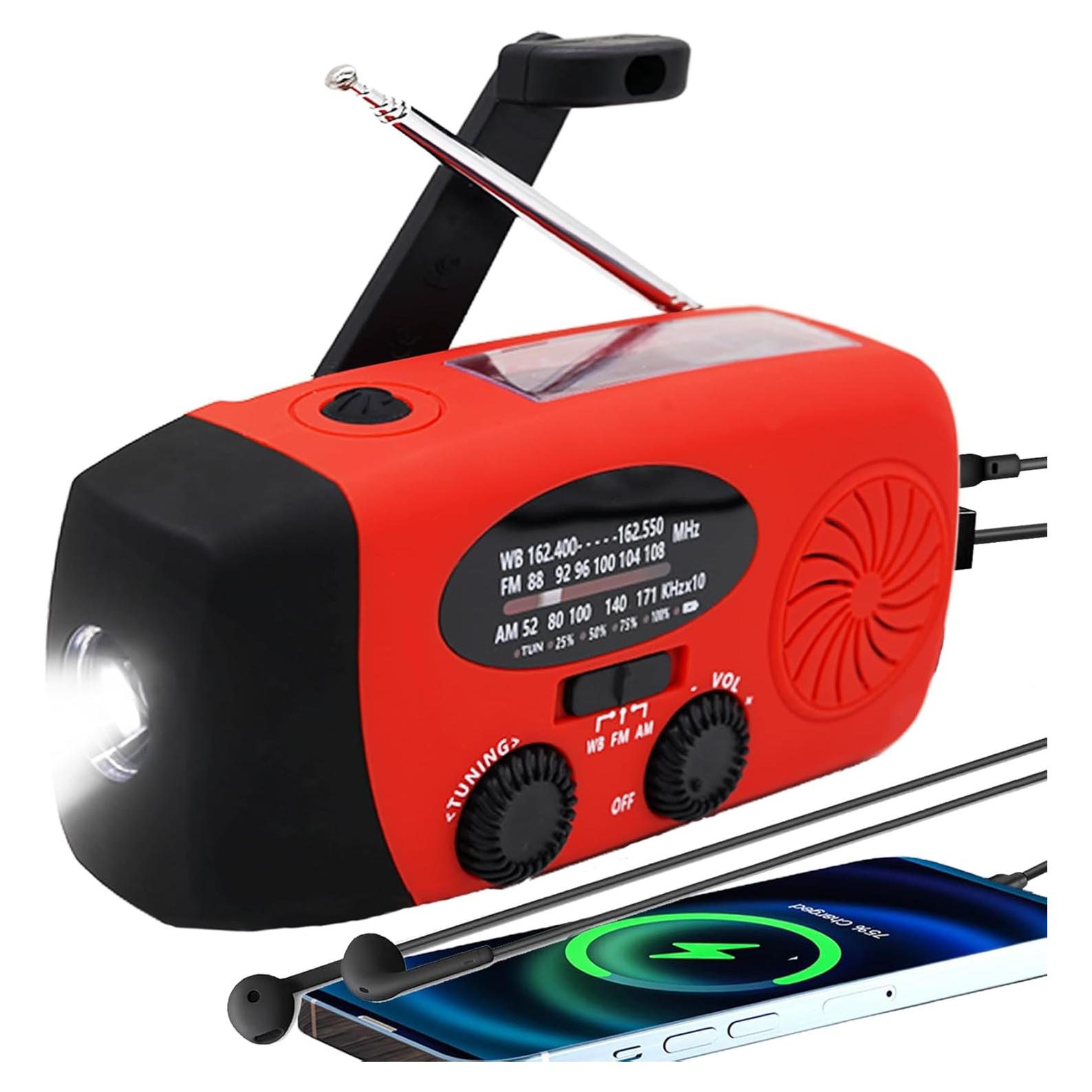 Radio de Emergencia Solar Echainstar CRH 108 con Linterna LED 2000mAh