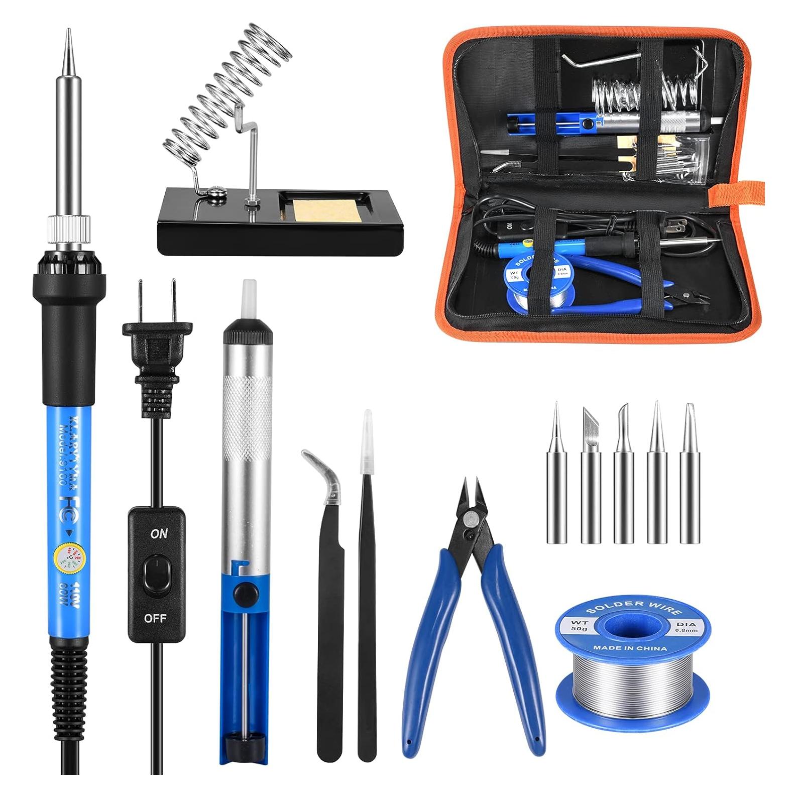 Kit de Soldador KLARYTYMA 60W 13 en 1 con Accesorios