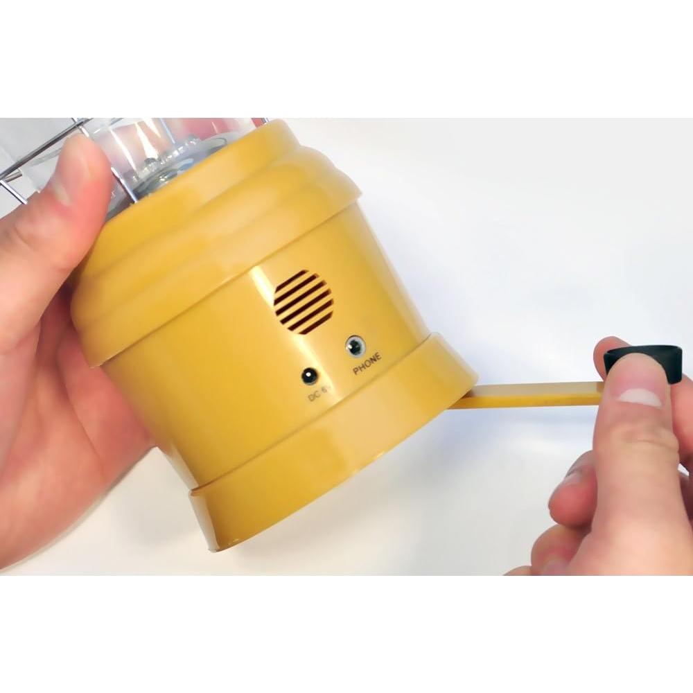 Pyle PSDNL22YL Multi Function Hand Crank LED Lantern with AM/FM Radio and Bui