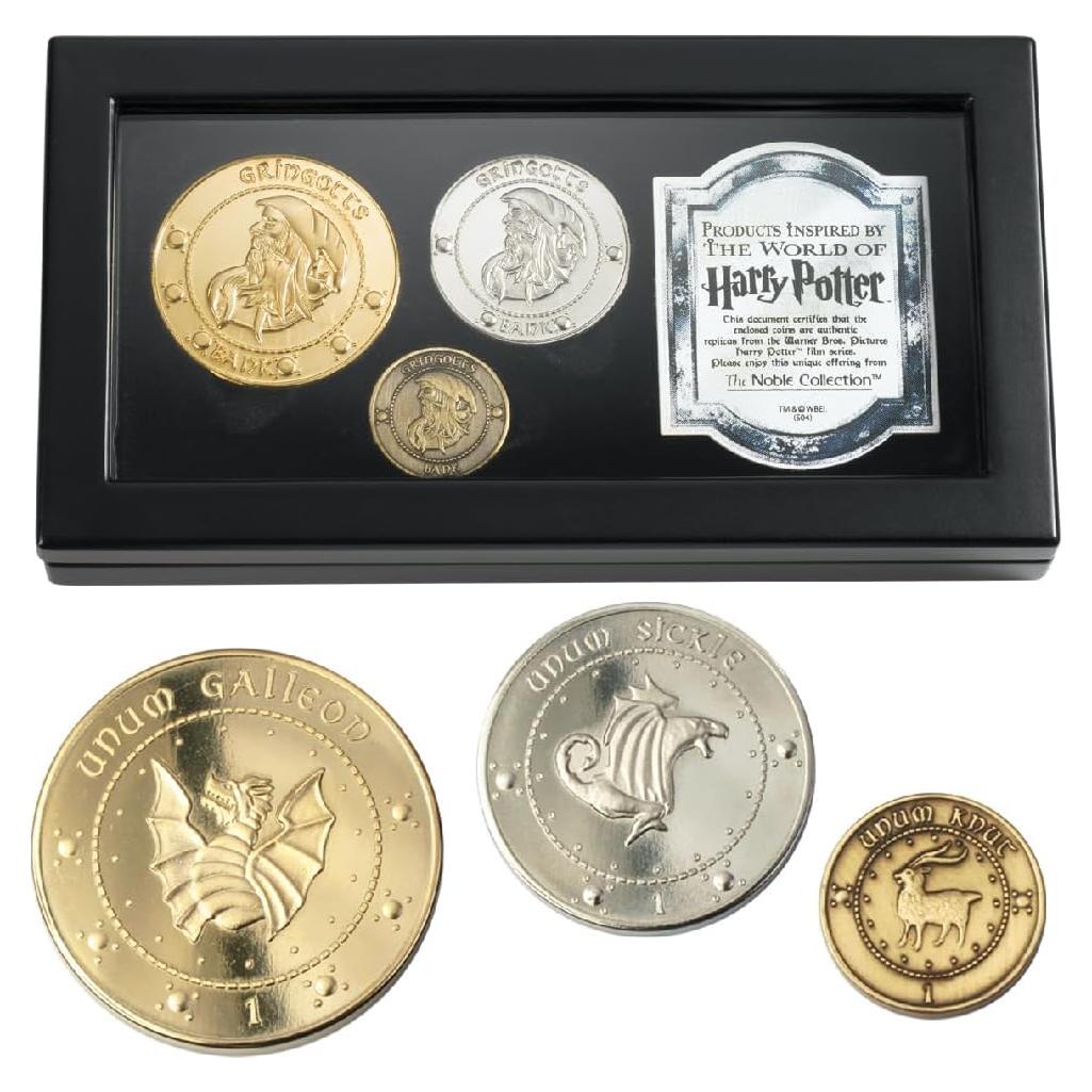 Monedas del Banco Gringotts The Noble Collection 3 piezas