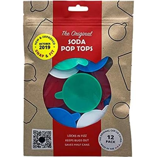 Paquete de 12 Cubiertas para Latas Soda Pop Tops - Variadas