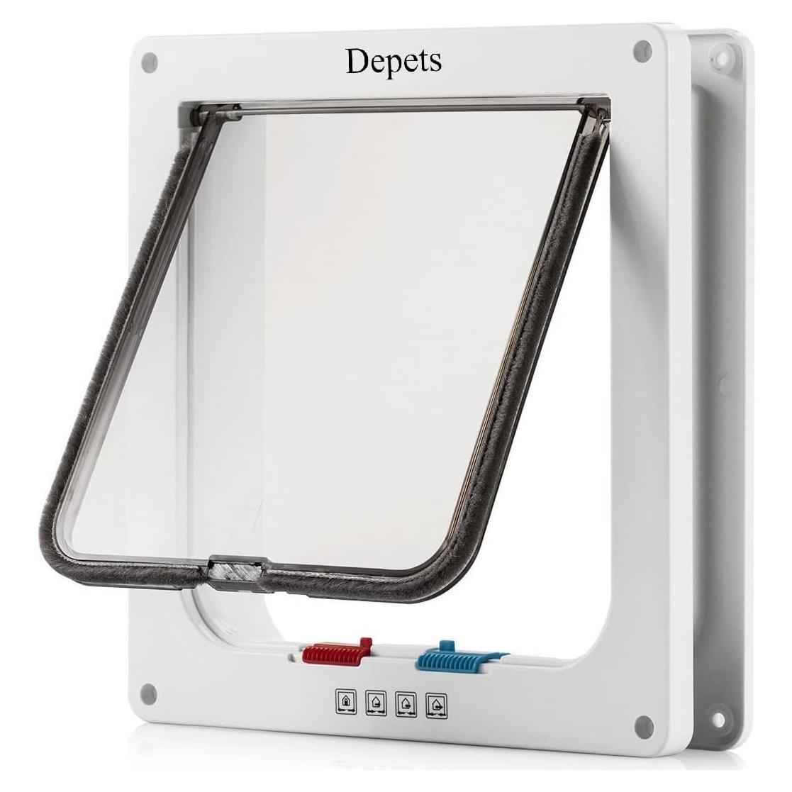 Puerta para Gatos Depets Grande 25x23 cm con Cerradura 4 Vías