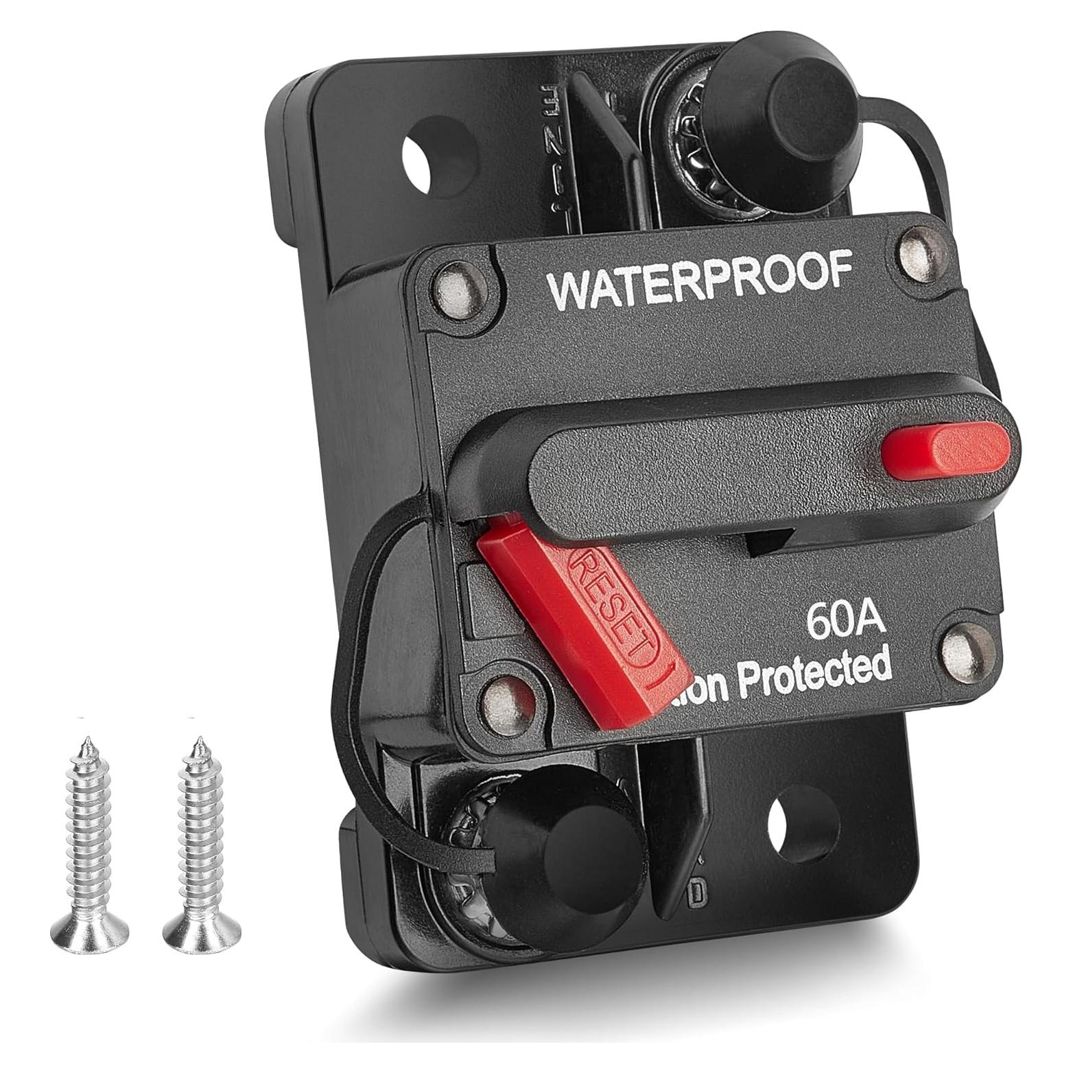 Disyuntor RED WOLF 60A para Barco y ATV DC 12V-48V