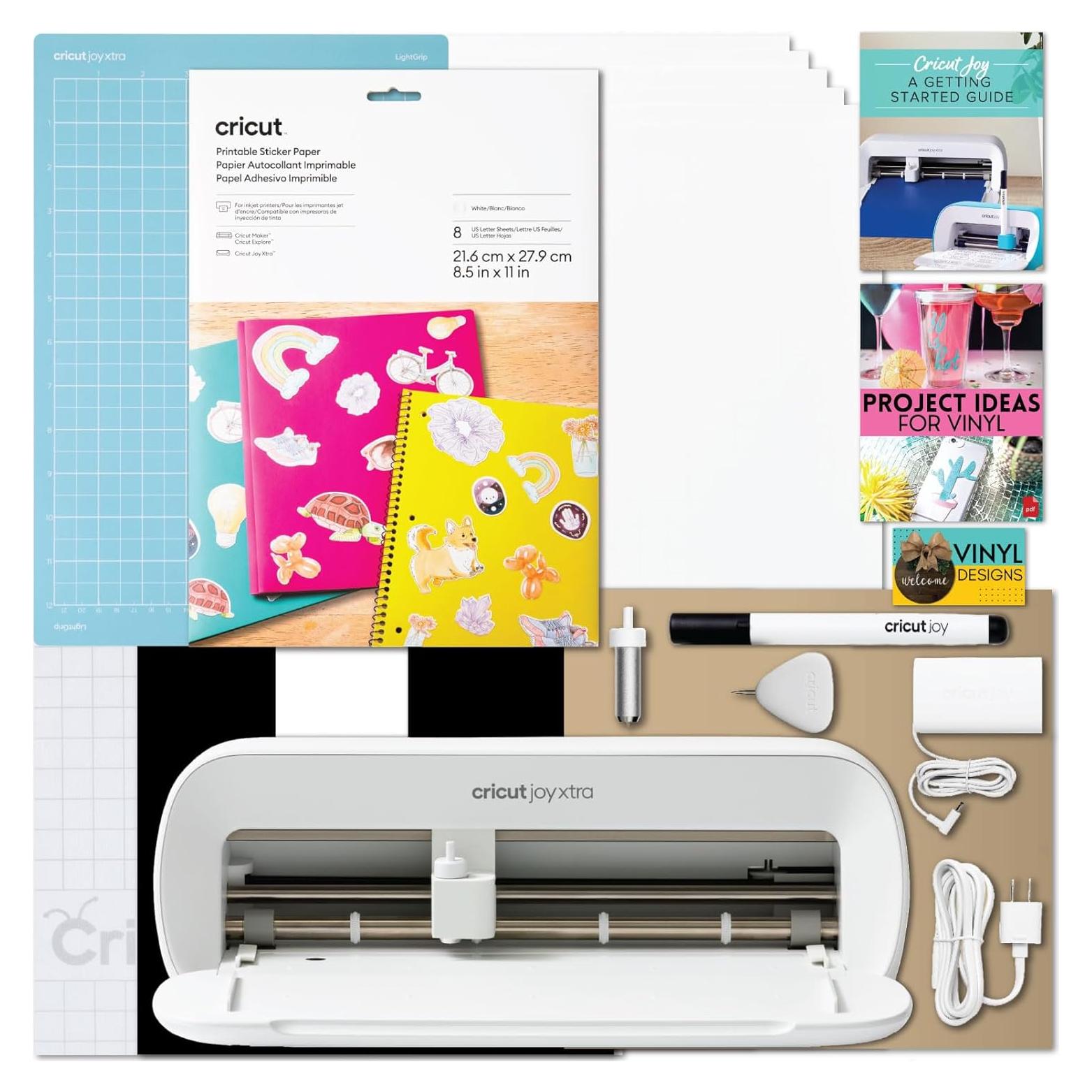 Cricut Joy Xtra Máquina de Corte + Papel Adhesivo Imprimible