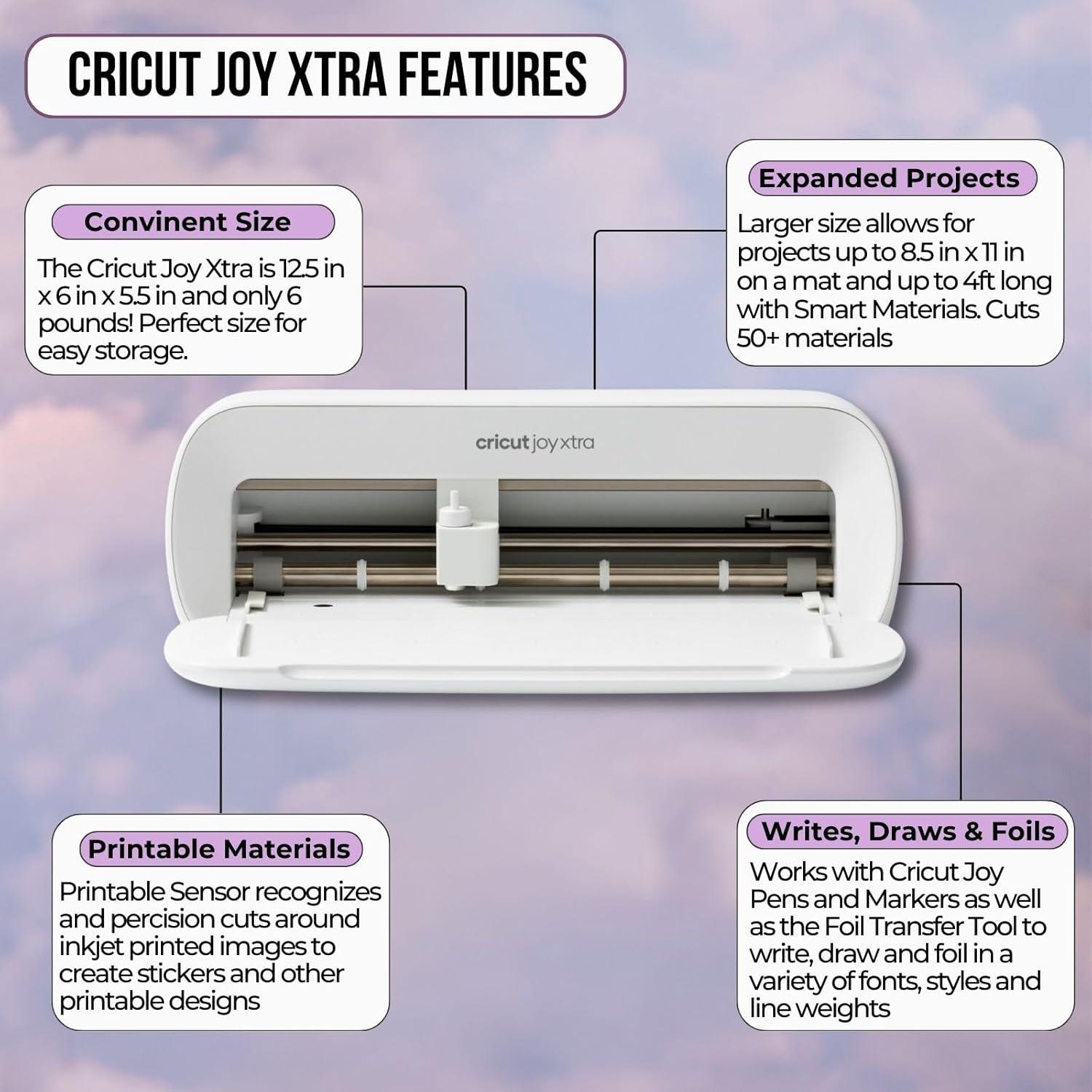 Cricut Joy Xtra Máquina de Corte + Papel Adhesivo Imprimible