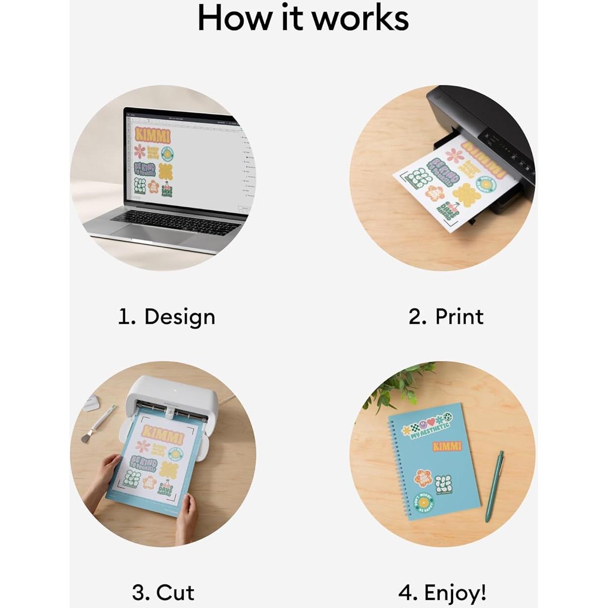 Cricut Joy Xtra Máquina de Corte + Papel Adhesivo Imprimible