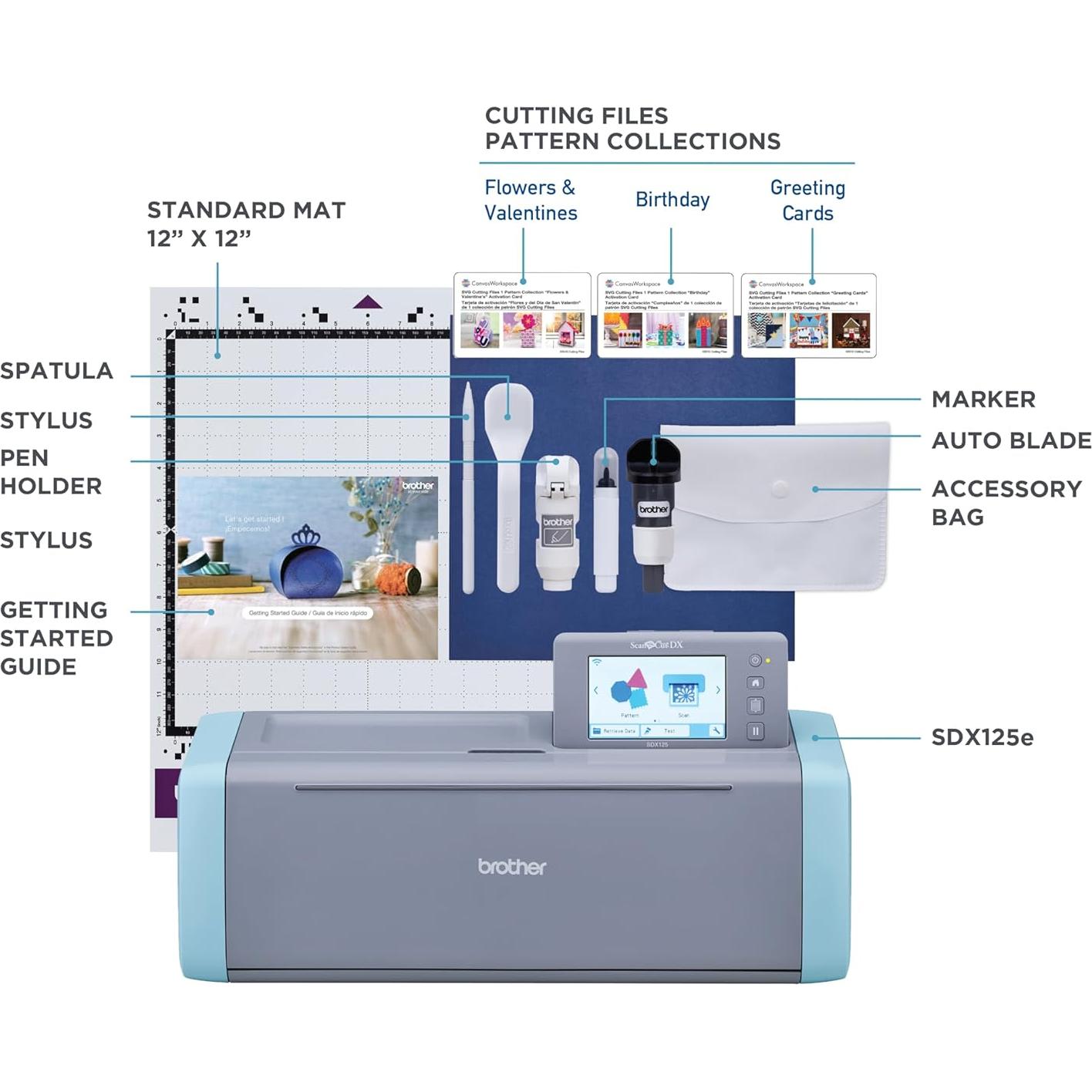 Brother ScanNCut SDX125E Máquina de Corte Electrónica 3mm