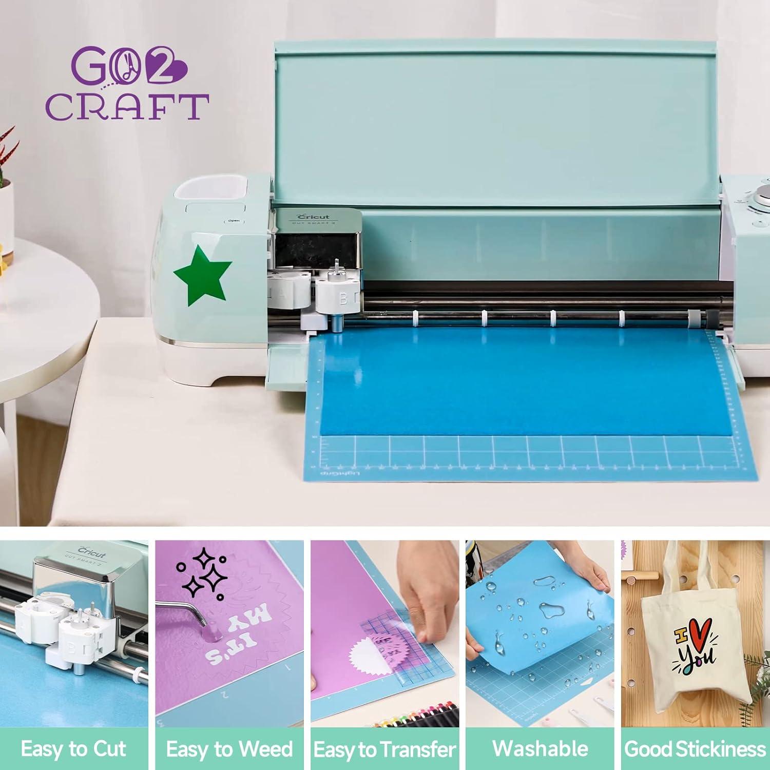 Kit de Accesorios para Cricut GO2CRAFT 90 Piezas Vinilo y Herramientas