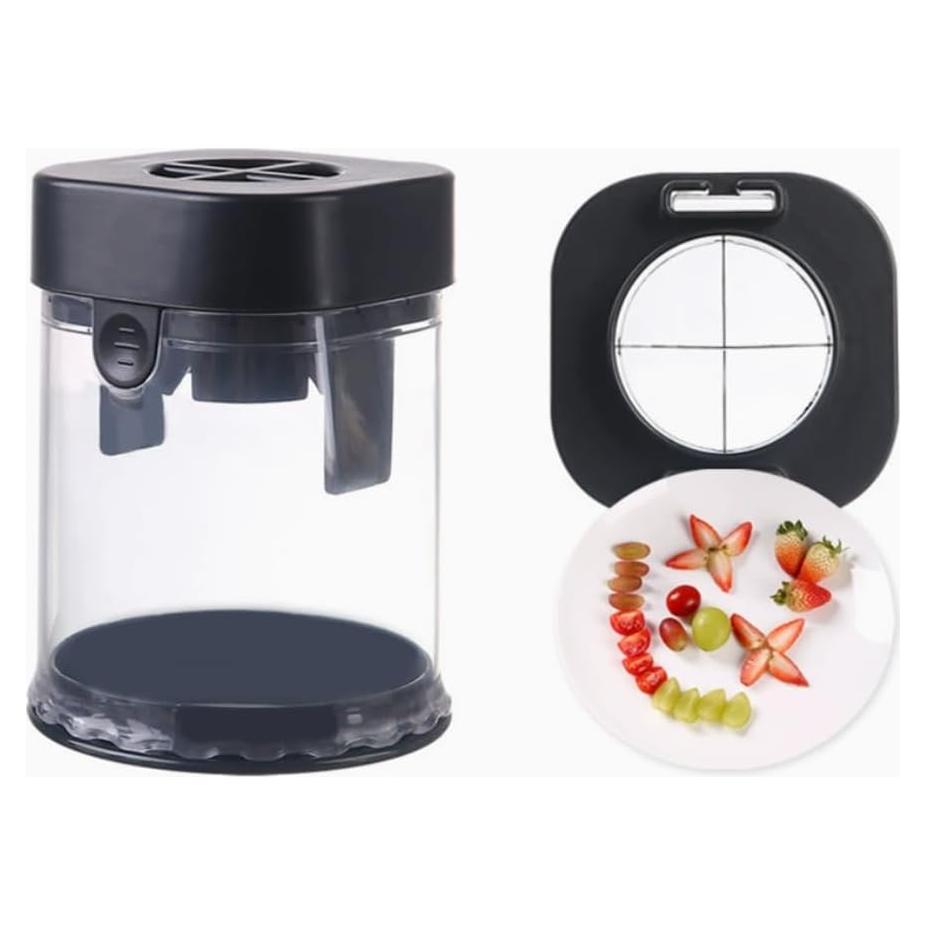 Cortador de Frutas Halteoly Negro - Acero Inoxidable, 8.7 cm