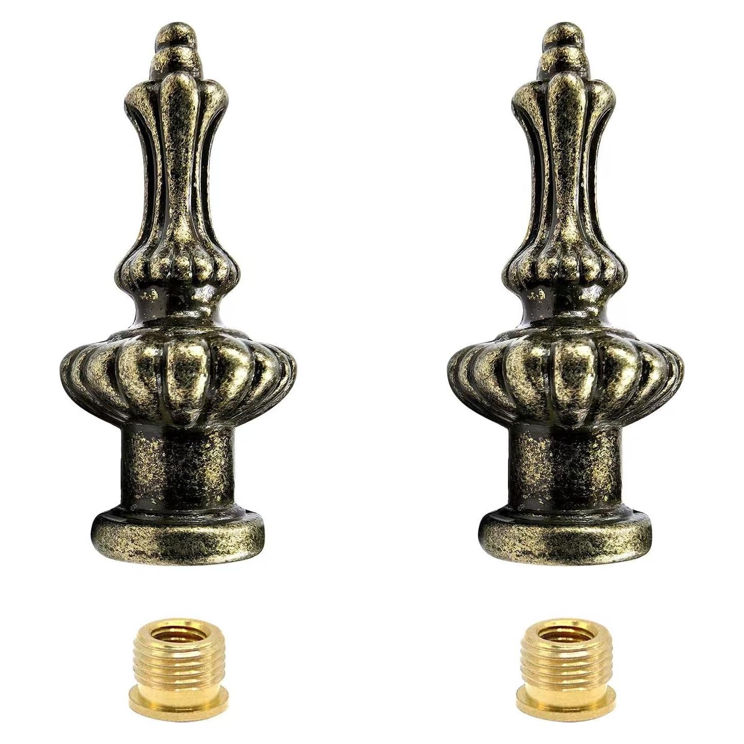 Tapa de Finial de Lámpara ECUDIS Bronce Antiguo Paquete 2