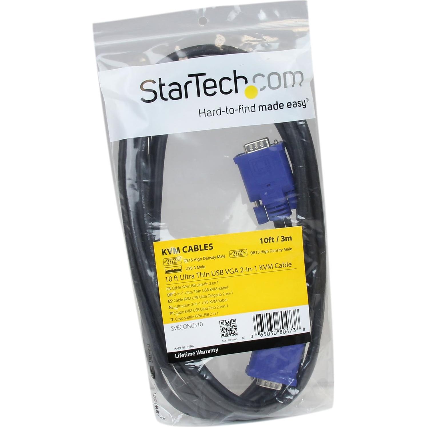 Cable KVM 2-en-1 StarTech.com USB VGA 3 m - SVECONUS10