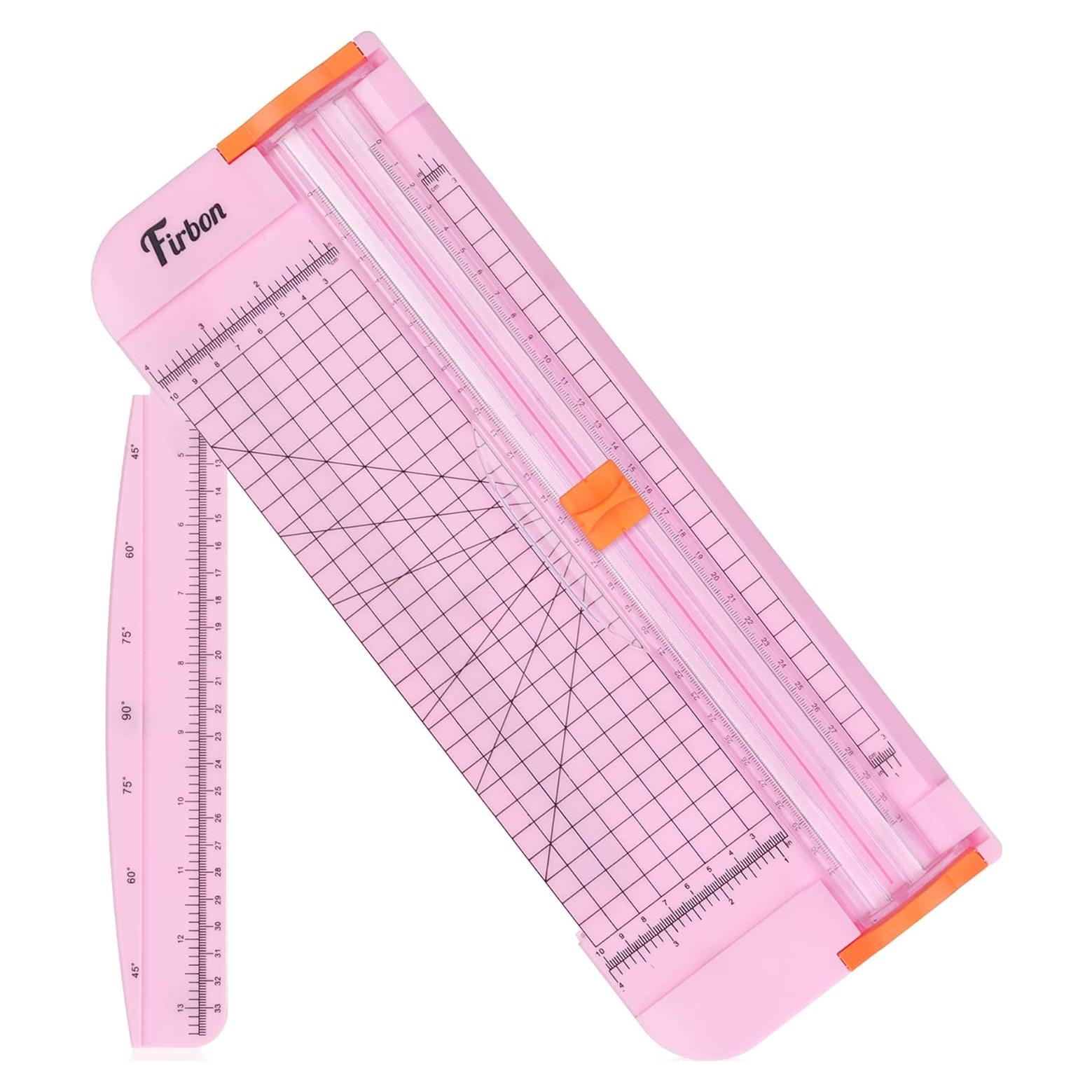 Cortadora de Papel Firbon A4 30 cm Rosa con Regla Lateral