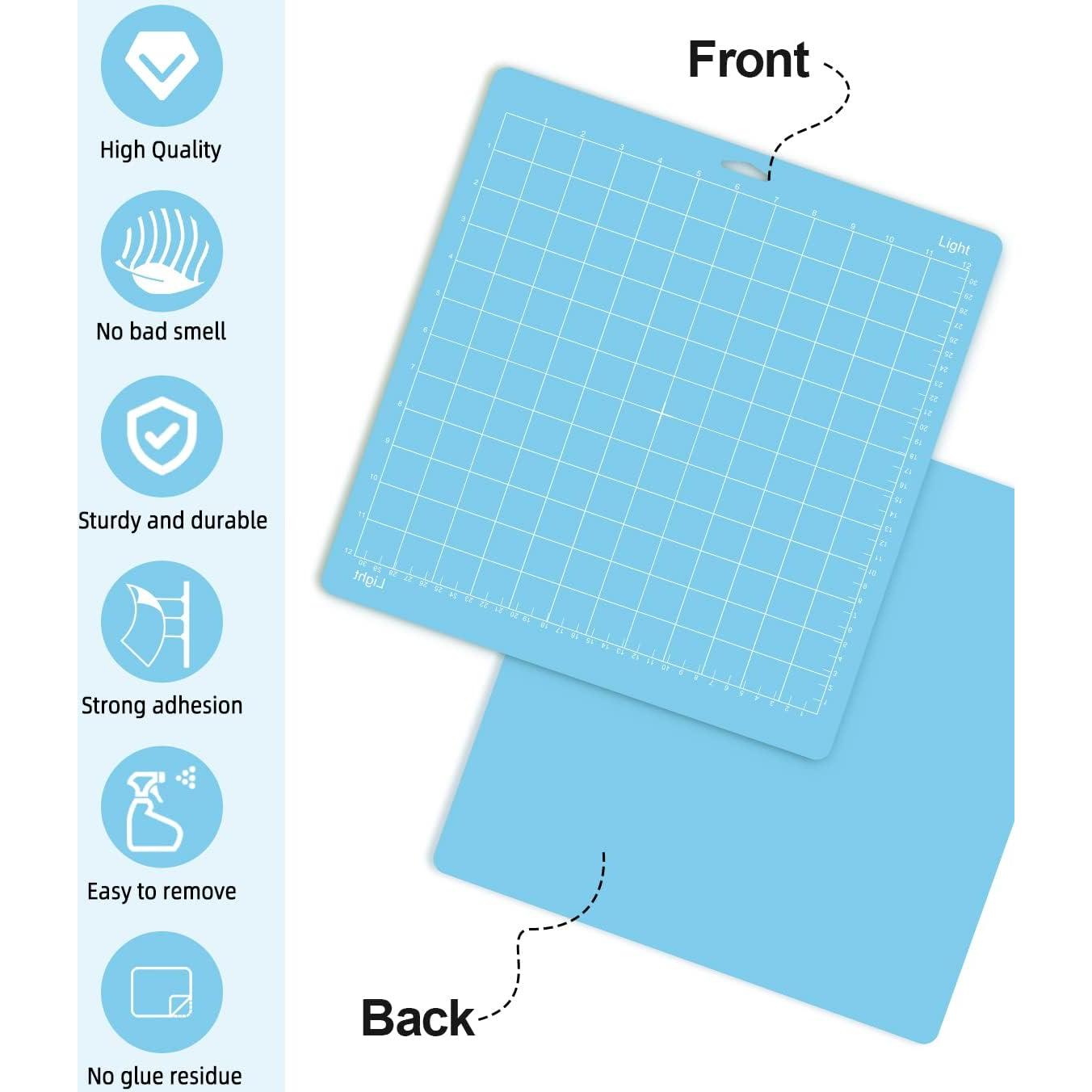 Alfombrillas de Corte Gwybkq 12x12 para Cricut - Paquete de 12