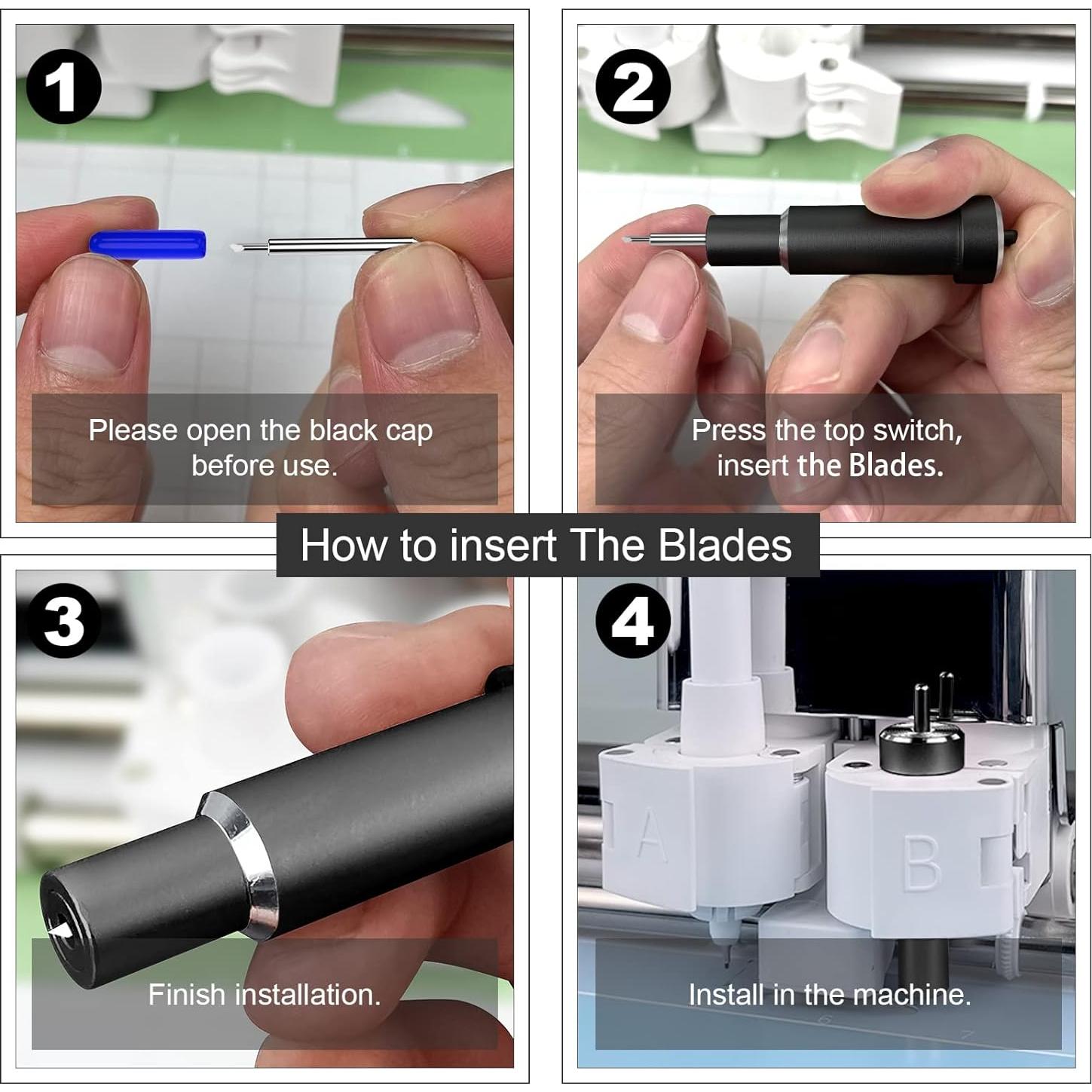 50 Cuchillas de Reemplazo 60° Aleybloodes para Cricut