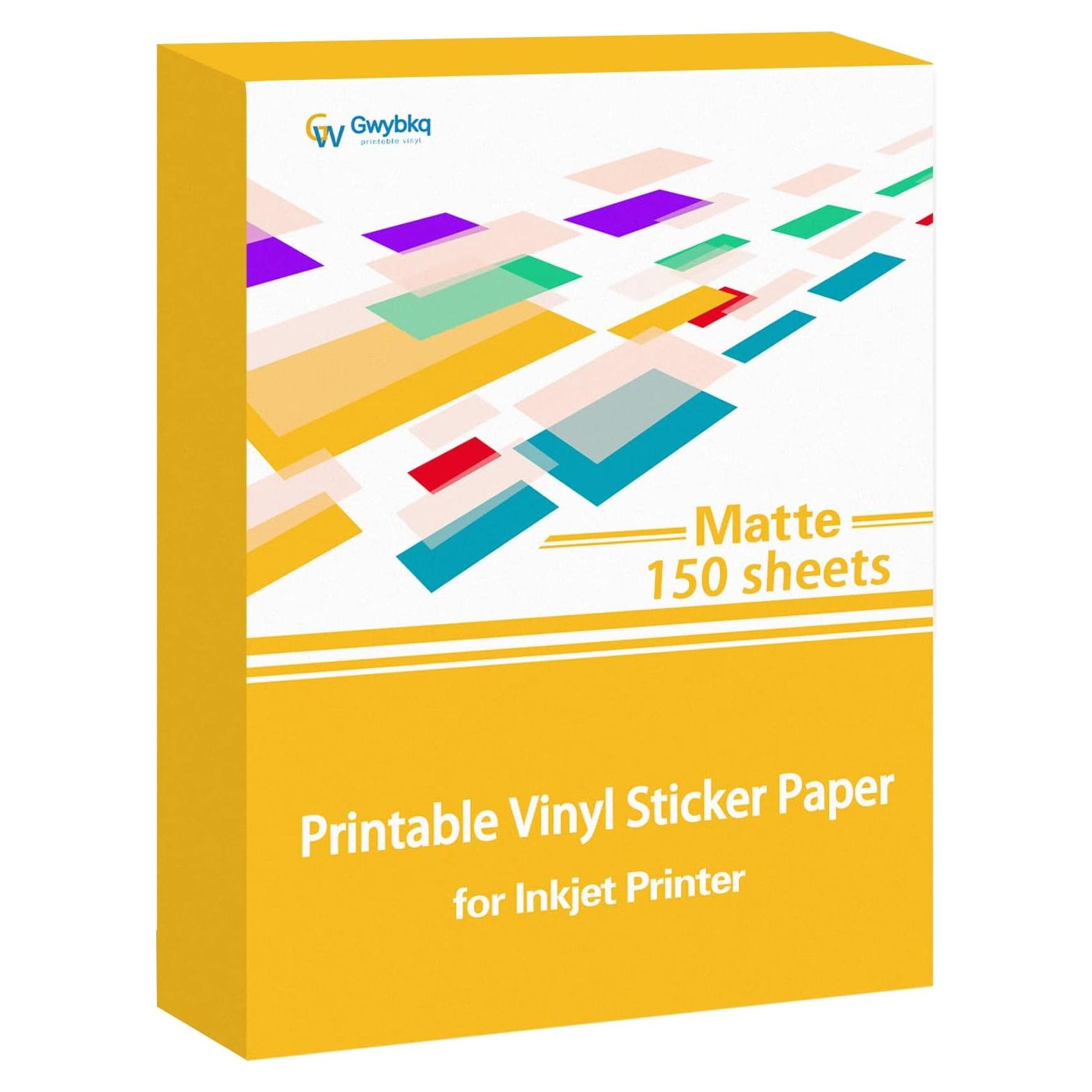 Papel de Etiquetas Mate Gwybkq 150 Hojas 21.6x27.9 cm