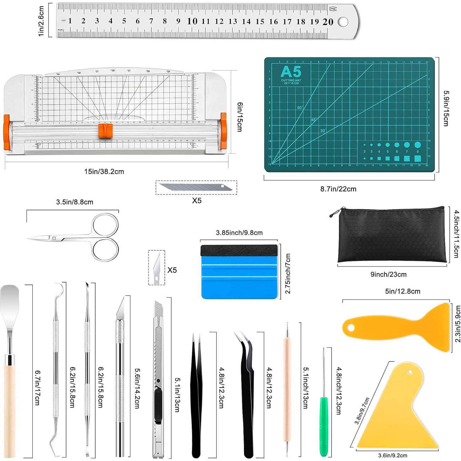 Kit de Herramientas de Desmalezado Famomatk 27PCS para Manualidades