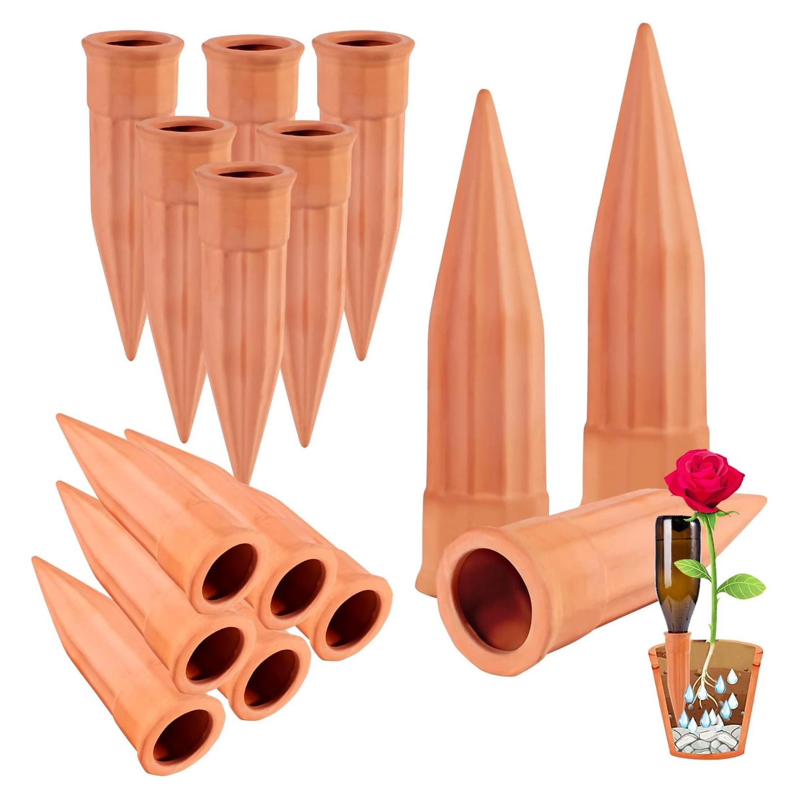 Estacas de Riego Automático TKSCUSR - 15 Dispositivos de Terracota