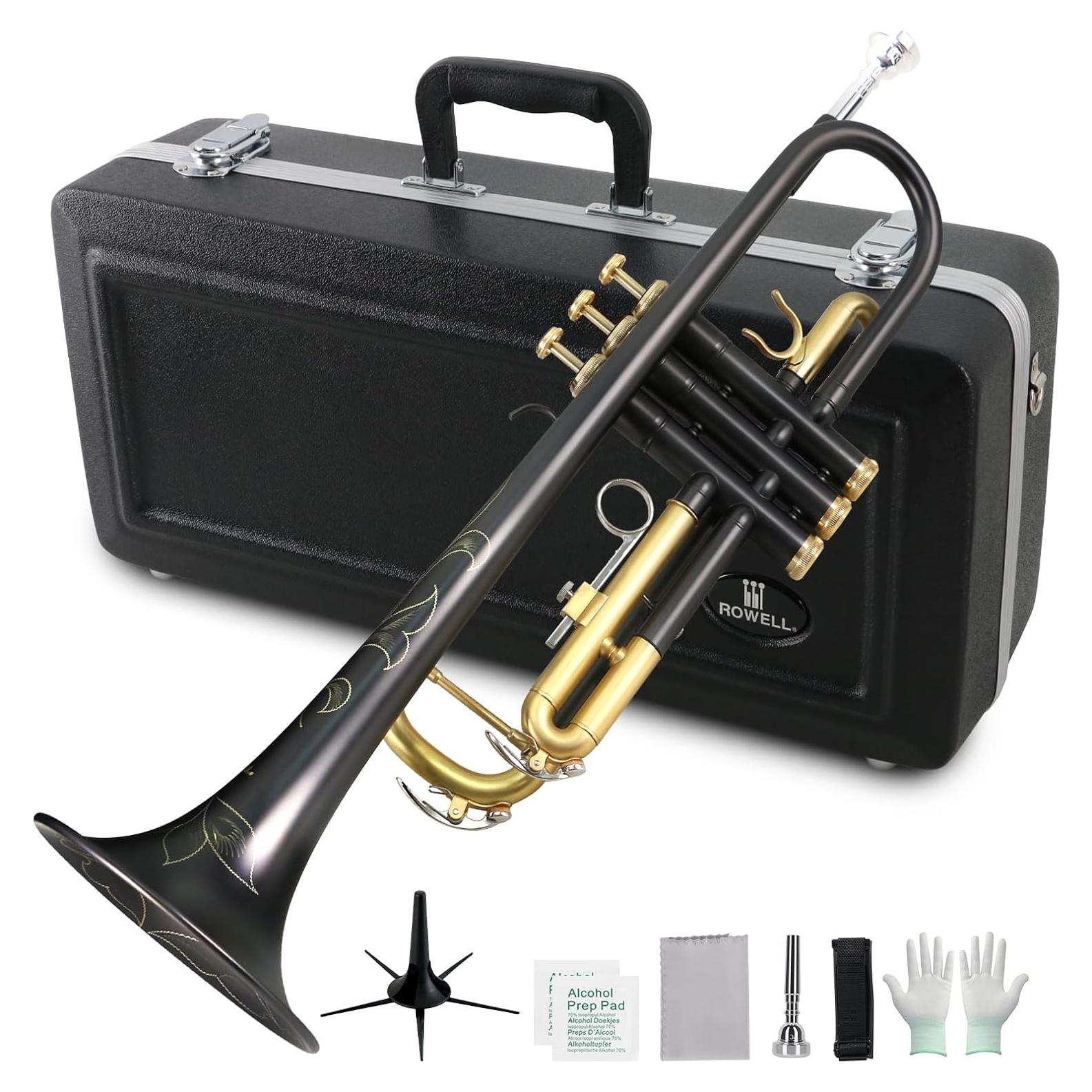 Trompeta Bb ROWELL BK-001 Profesional con Estuche y Accesorios