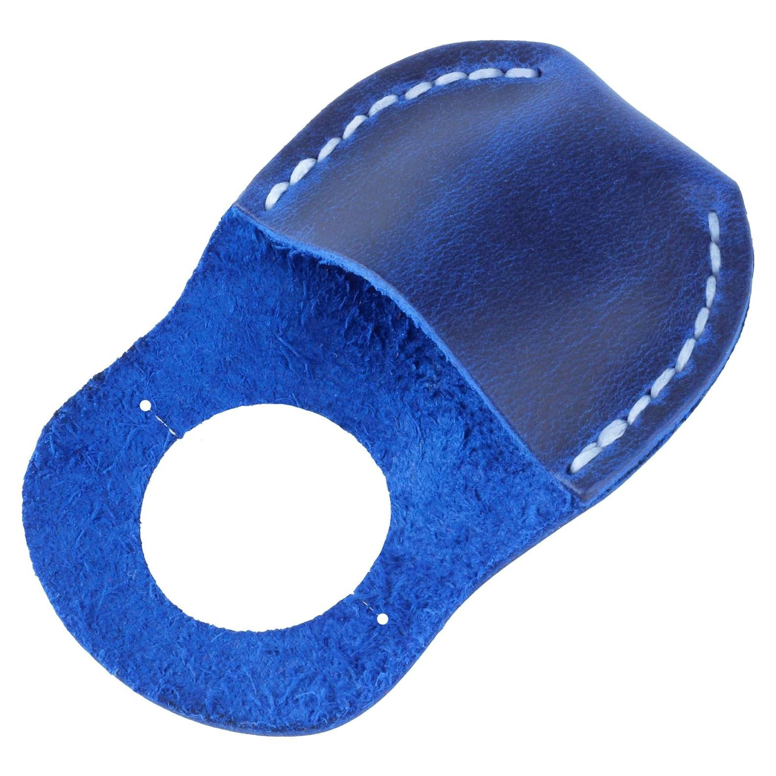 Protector de Pulgar de Cuero Toprank para Tallado en Madera - Azul