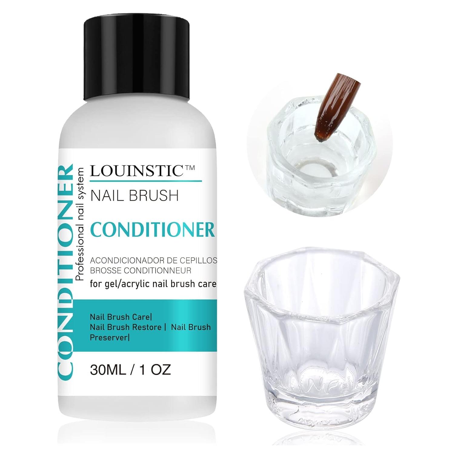 LOUINSTIC Limpiador y Acondicionador de Brochas de Uñas 30ml