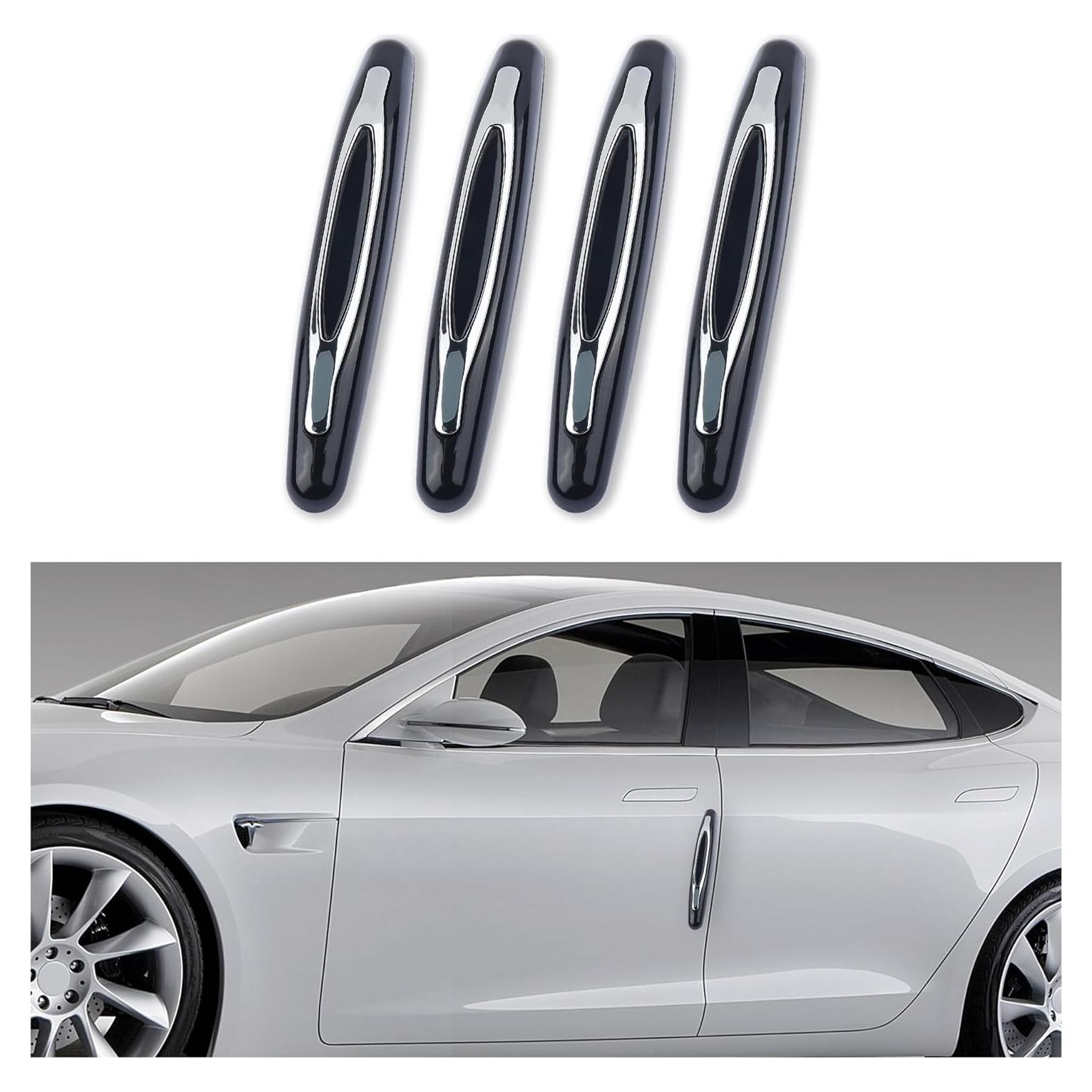 4 Protectores de Bordes de Puerta de Coche Carleef Negro