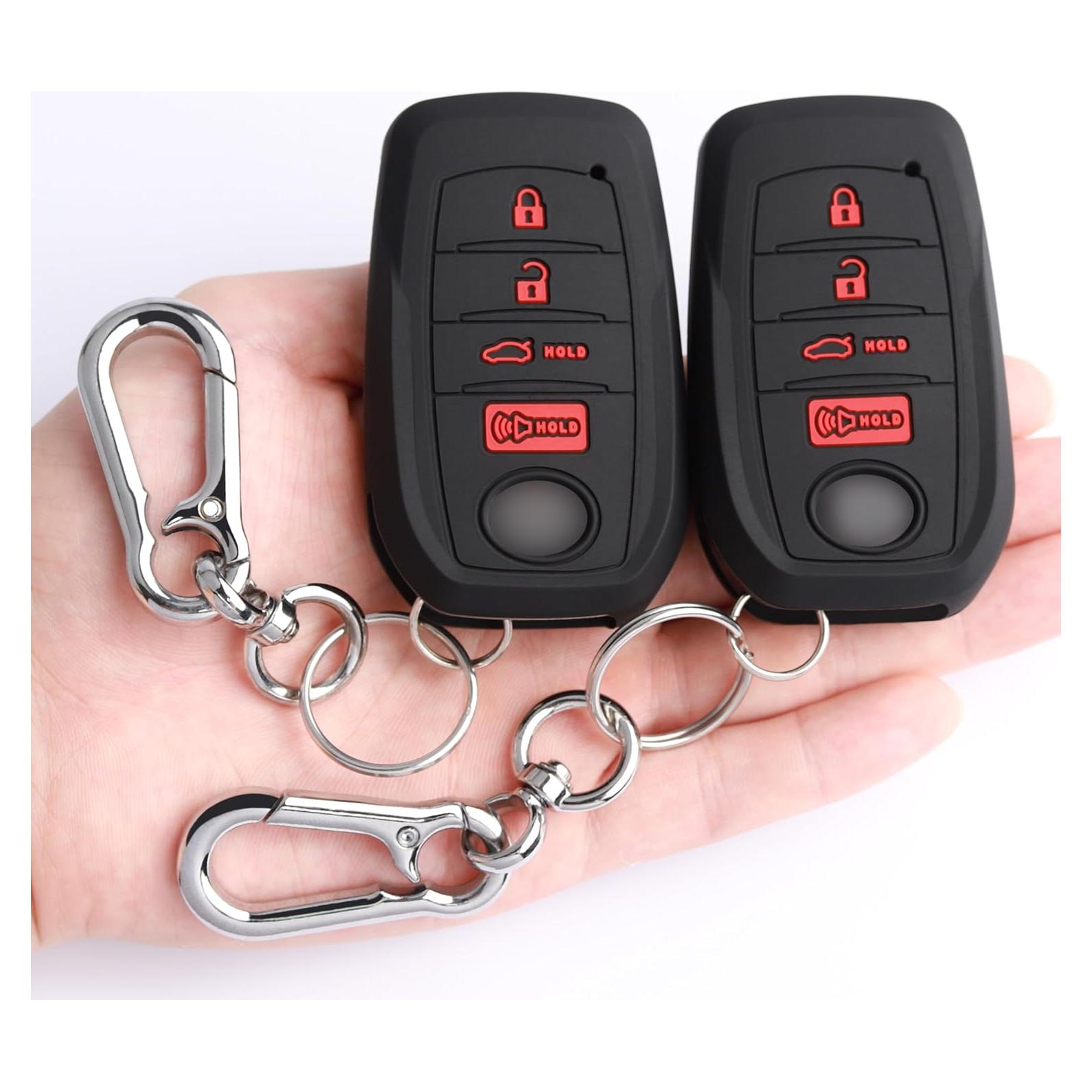 Funda de Llave TANDRIVE para Toyota Camry y Corolla 2023-2025, 4 Botones, Silicona, 2 Unidades