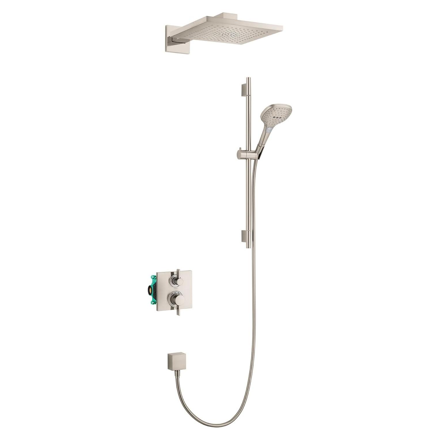 Sistema de Ducha Hansgrohe Raindance E 2 GPM Níquel Cepillado