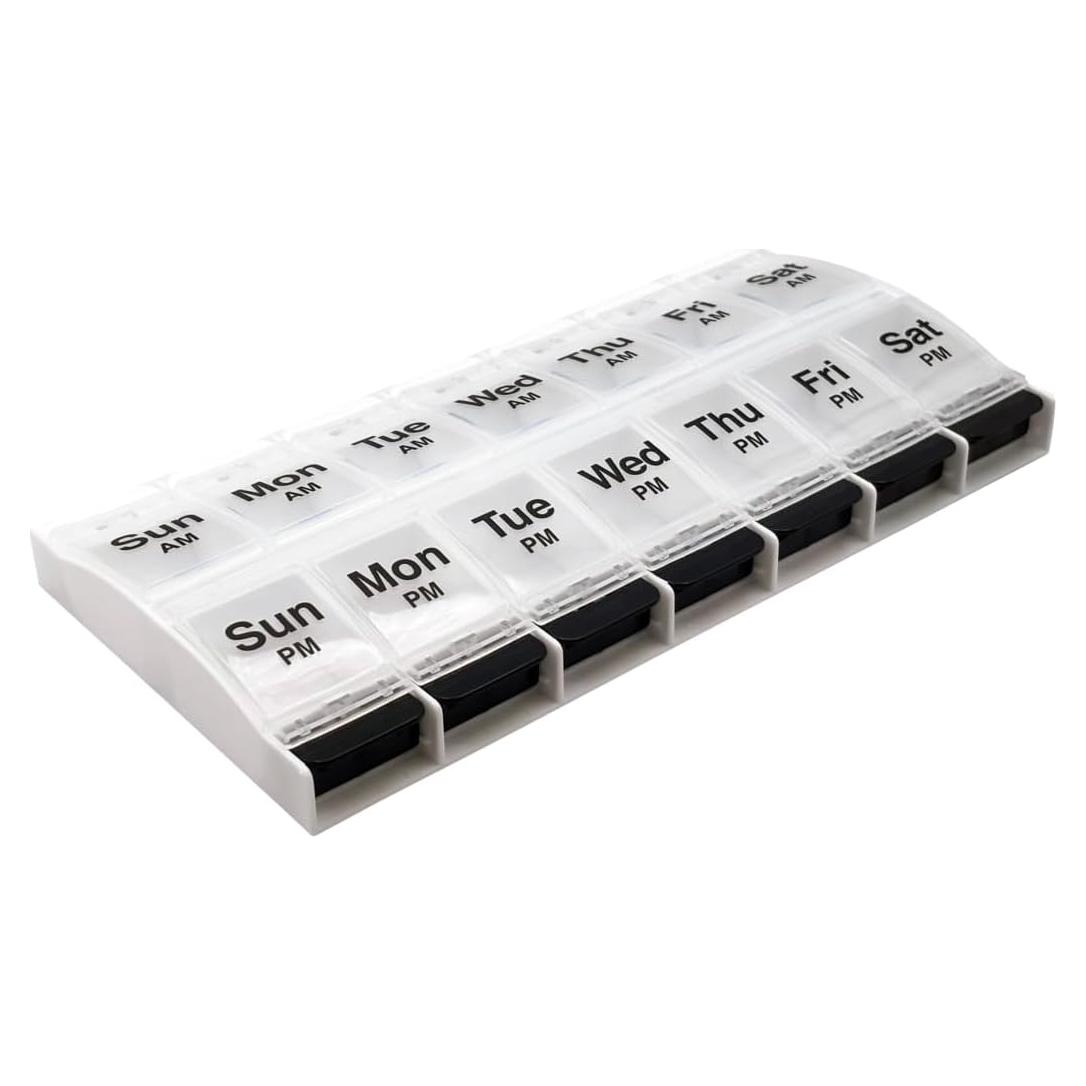 EZY DOSE Planificador de Pastillas Semanal 7 Días AM/PM