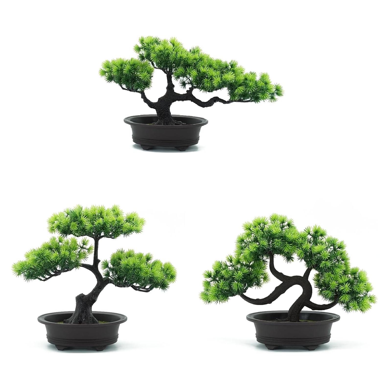 Bonsai de Pino Artificial Vibrant Leaf 30 cm Verde Decoración