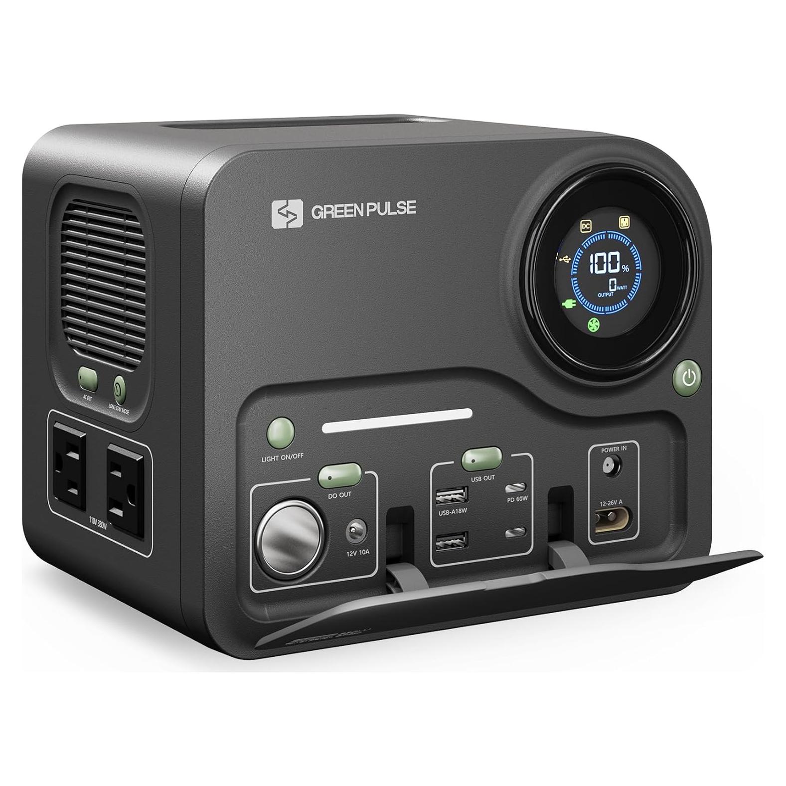 Estación de Energía Portátil Green Pulse 299.7Wh 330W 8 Puertos