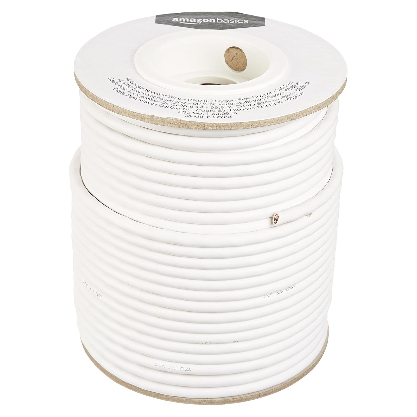 Cable de Altavoz Amazon Basics 14 AWG 60.96 m Cobre
