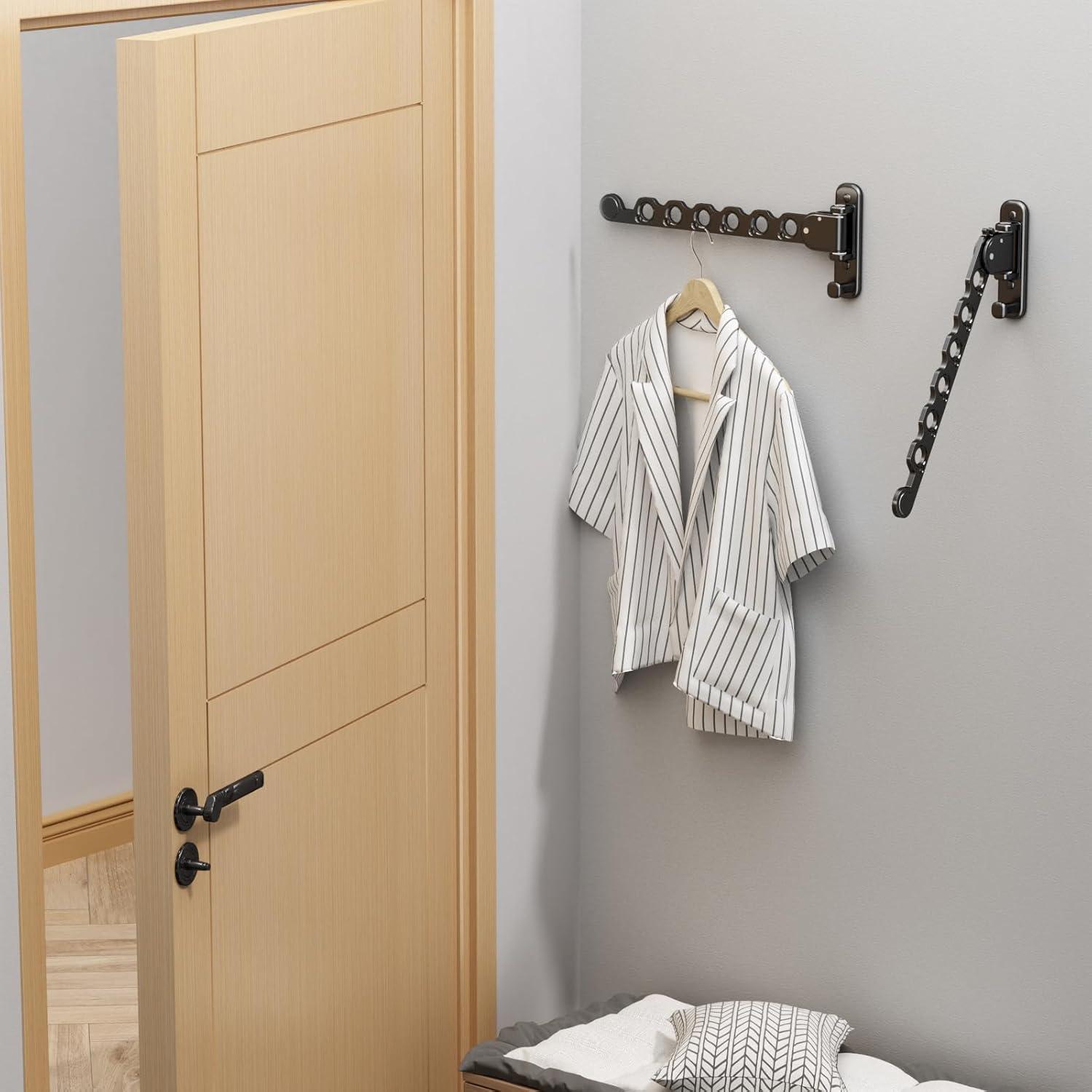 Perchero Plegable Montado en la Pared Danpoo Negro