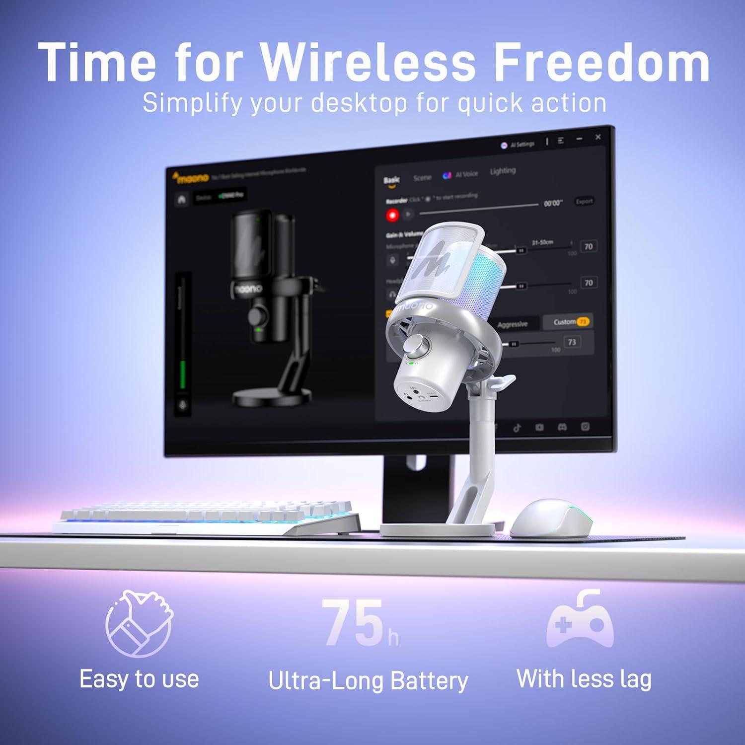 Micrófono Inalámbrico MAONO DM40 Pro USB para PC