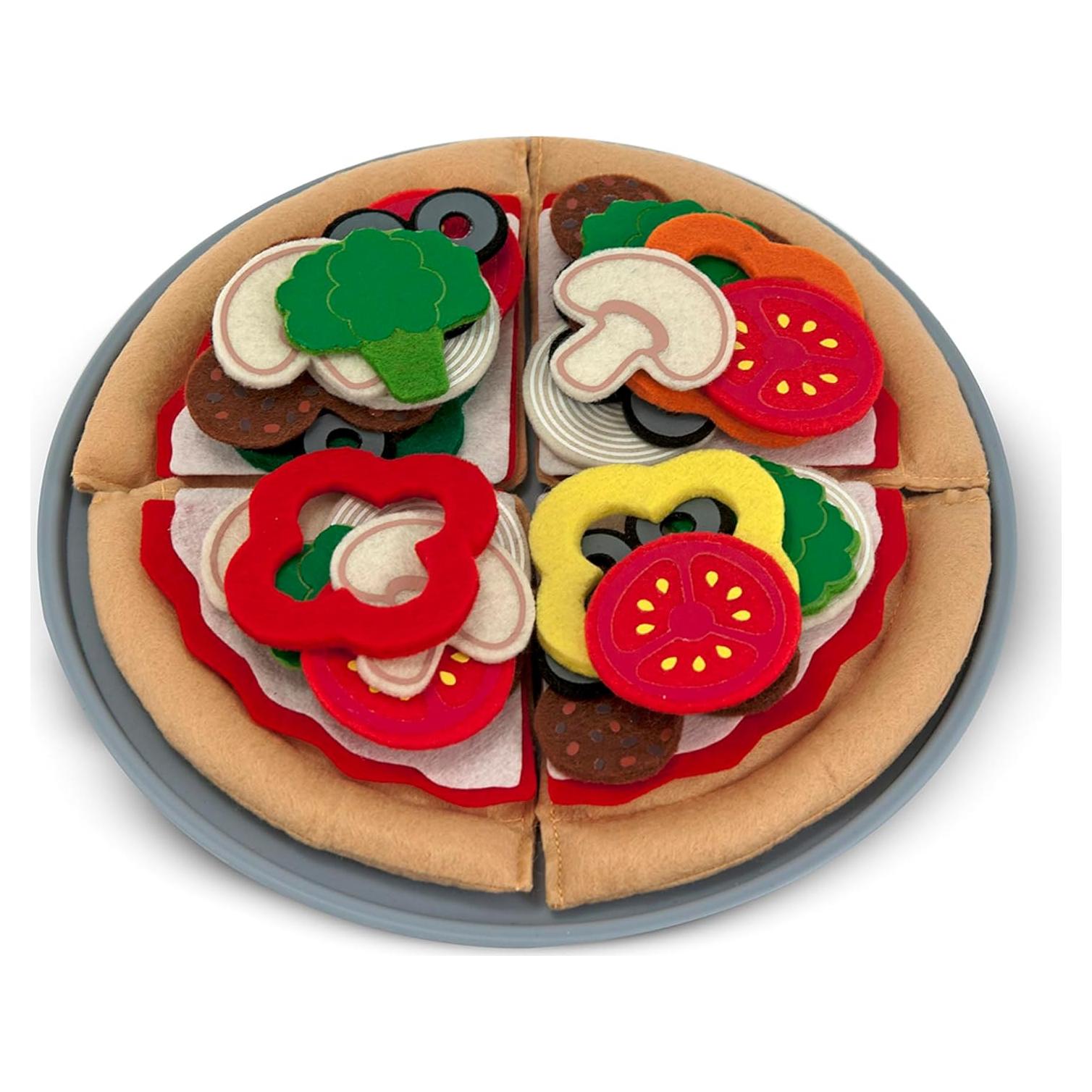 Conjunto de Comida de Fieltro Pizza Melissa & Doug 40 Piezas