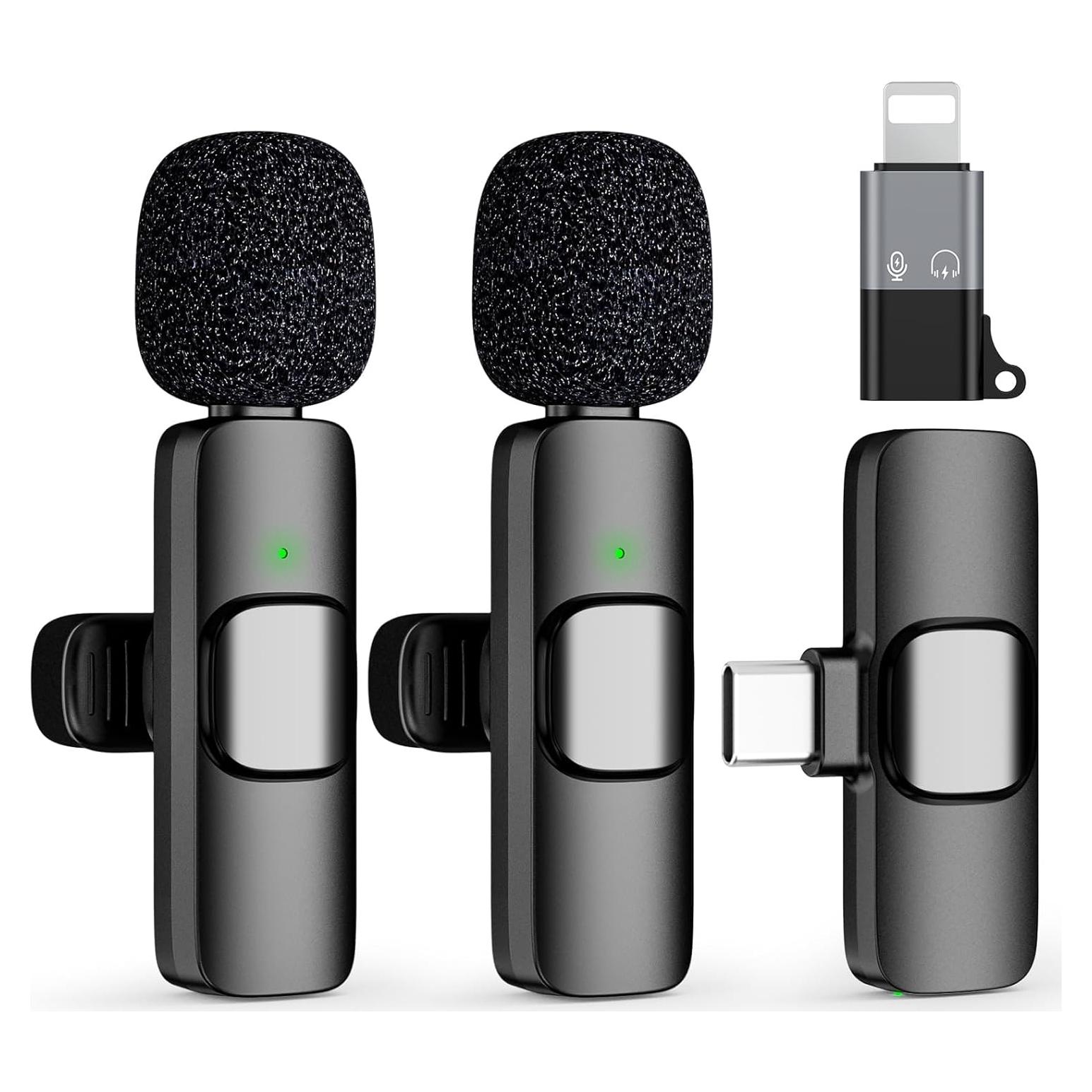 Micrófono Lavalier Inalámbrico HEHOTTC Mini USB C para iPhone